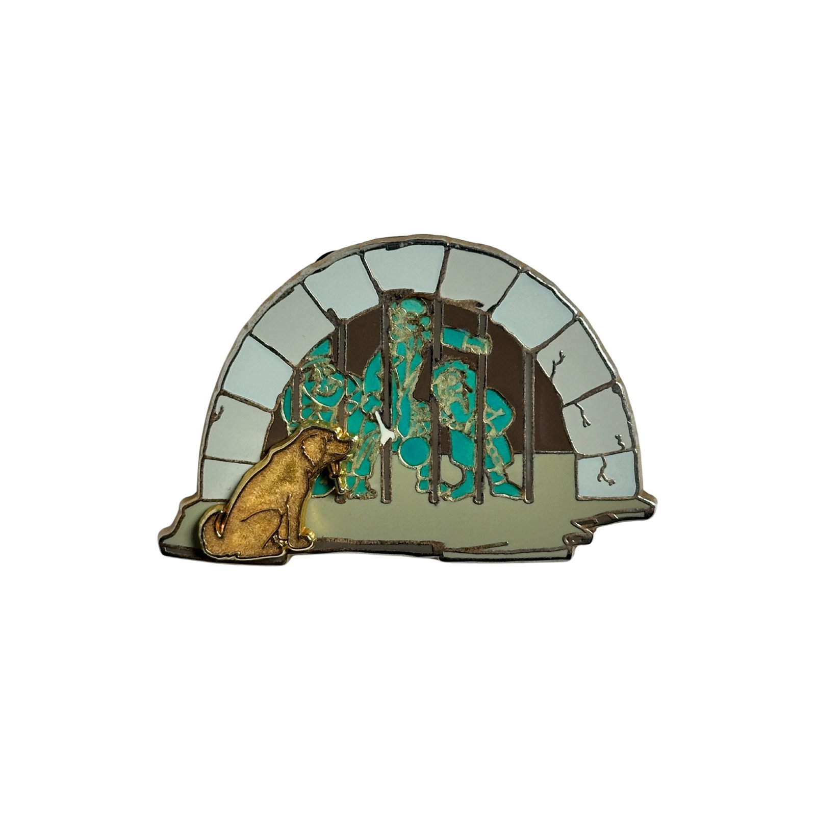 Disney DLR Oogie Boogie's Ghost Walk Pirates of the Caribbean Pin: Disney DLR Oogie Boogie's Ghost Walk Pirates of the Caribbean Pin. This flocked pin on pin design pin was released at the Disneyland Resort for the Oogie Boogie Ghost Walk pin event on 11/23/02. The p