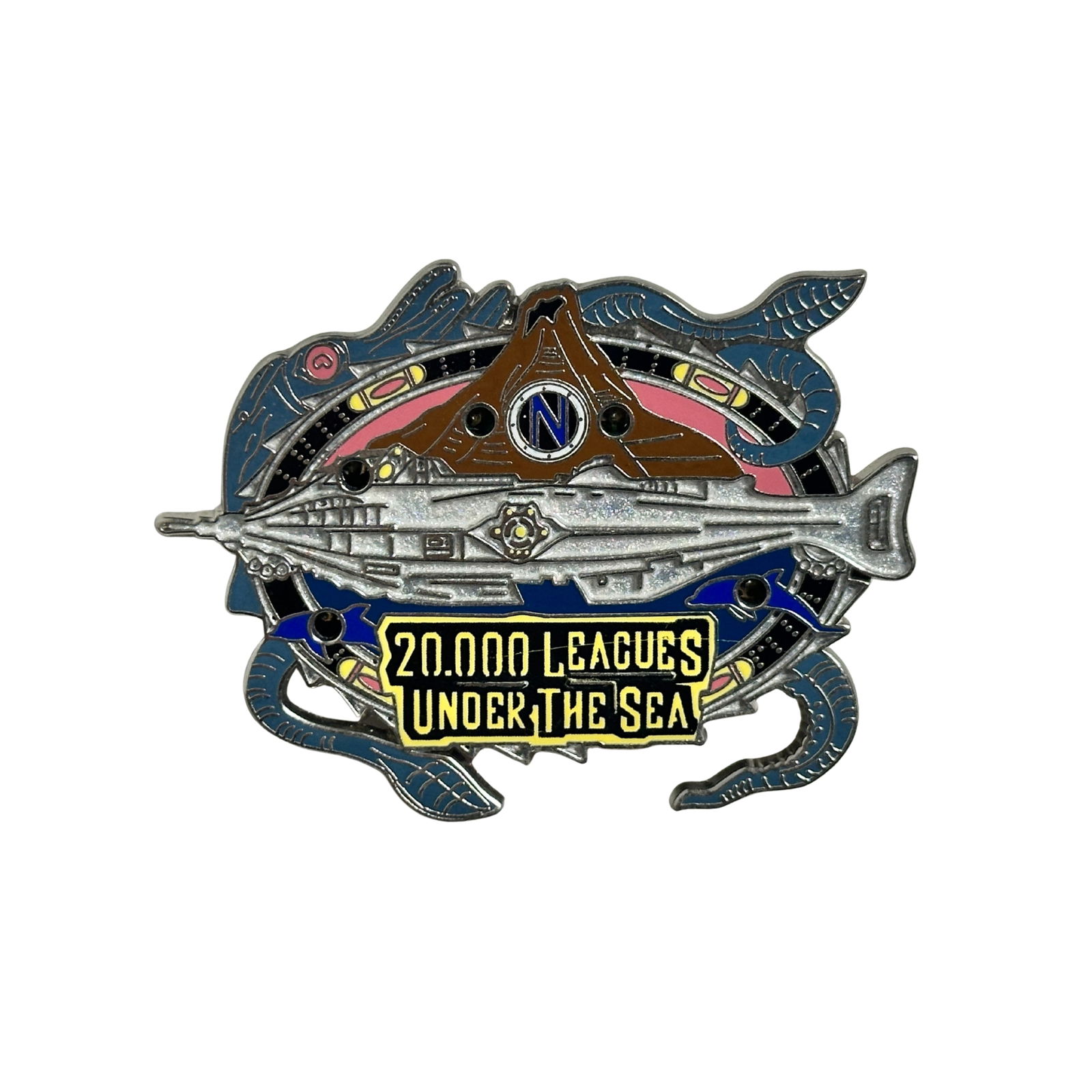 Disney JDS 20,000 Leagues Under The Sea Mysterious Island Volcano and Nautilus Pin (1 of 2)