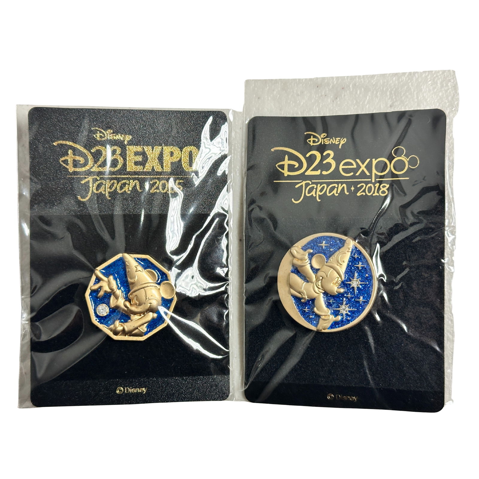 Disney D23 Expo 2015 Sorcerer Mickey Pin Lot Of 2 (1 of 2)