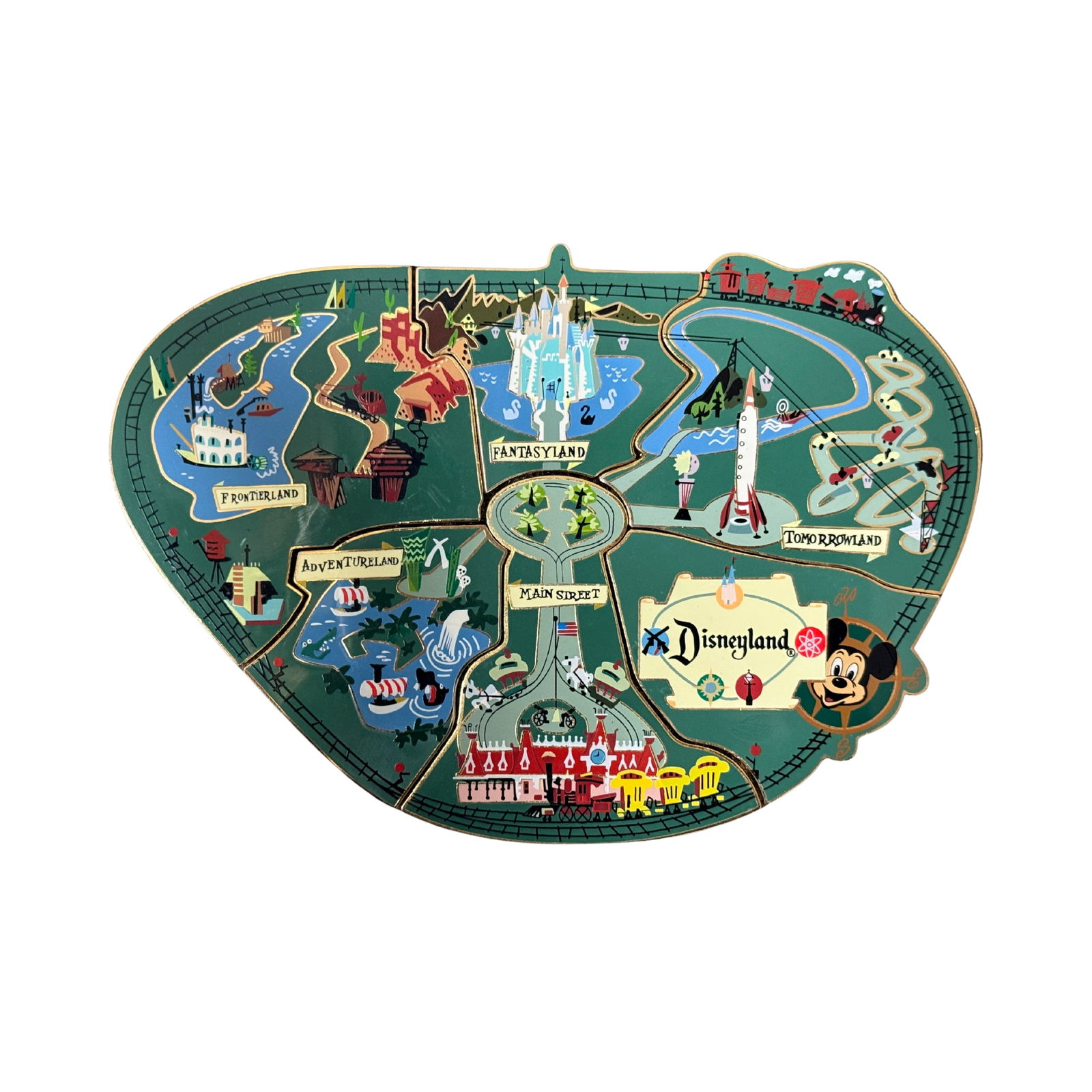 Disney DLR Disneyland Map Park Atlas Cast Member Exclusive Pin Set Of 6 (1 of 3)