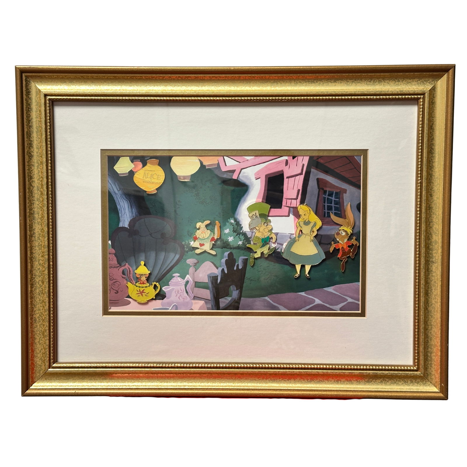 Disney WDW Alice In Wonderland 50th Anniversary Framed Pin Set Of 6 (1 of 4)