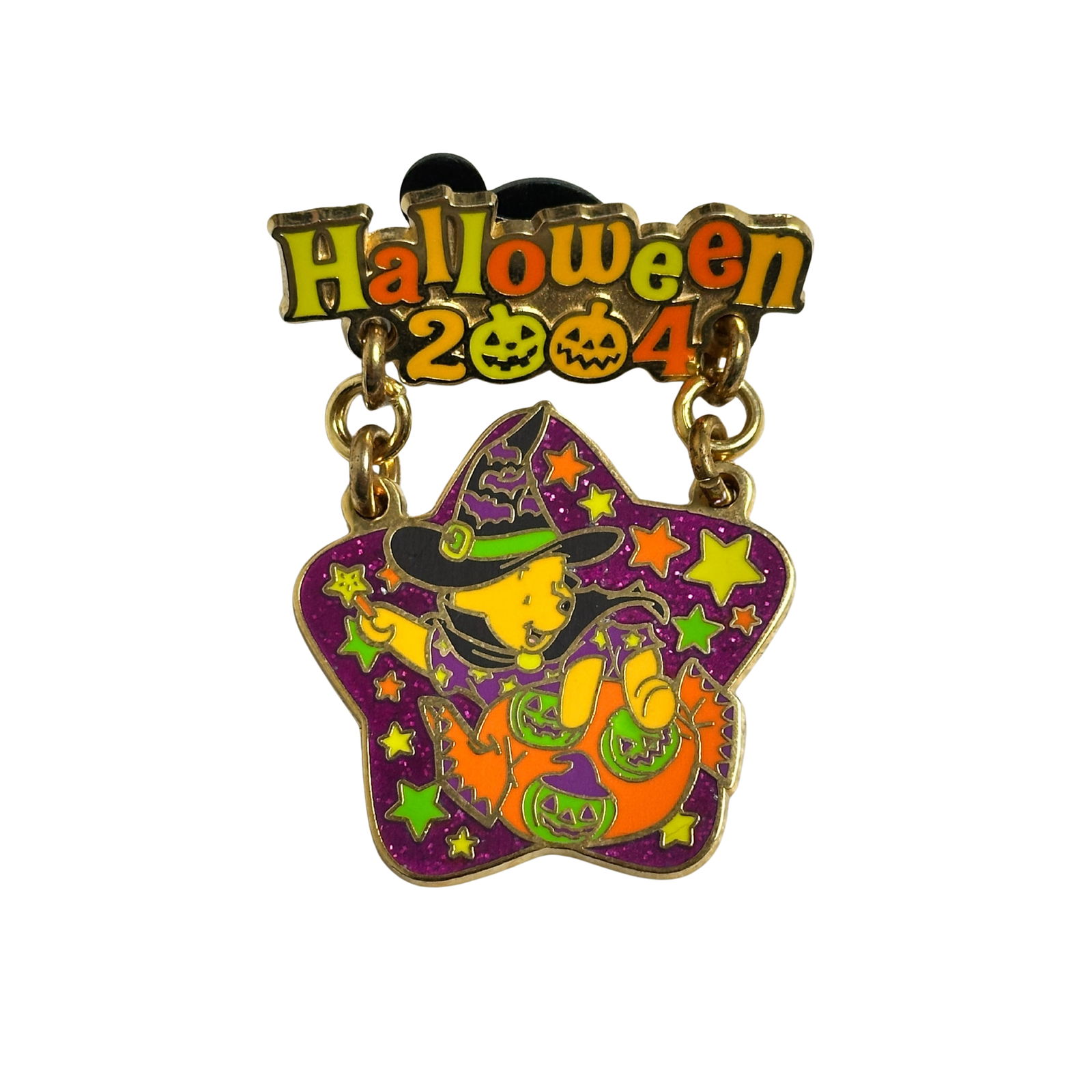 Disney TDR Halloween 2004 Winnie The Pooh Pumpkin Pin (1 of 2)