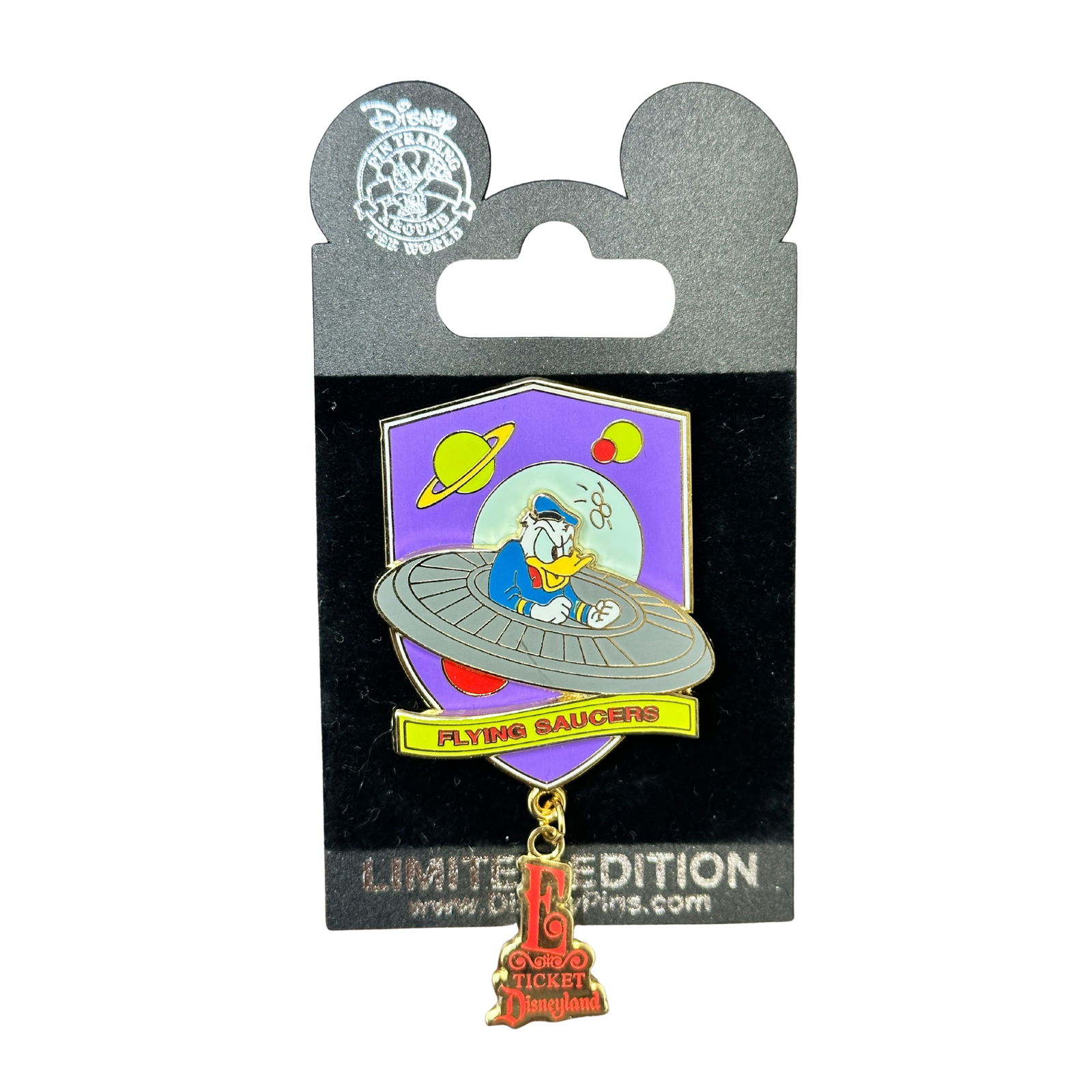 Disney DLR E Ticket Donald Flying Saucers Pin (1 of 2)