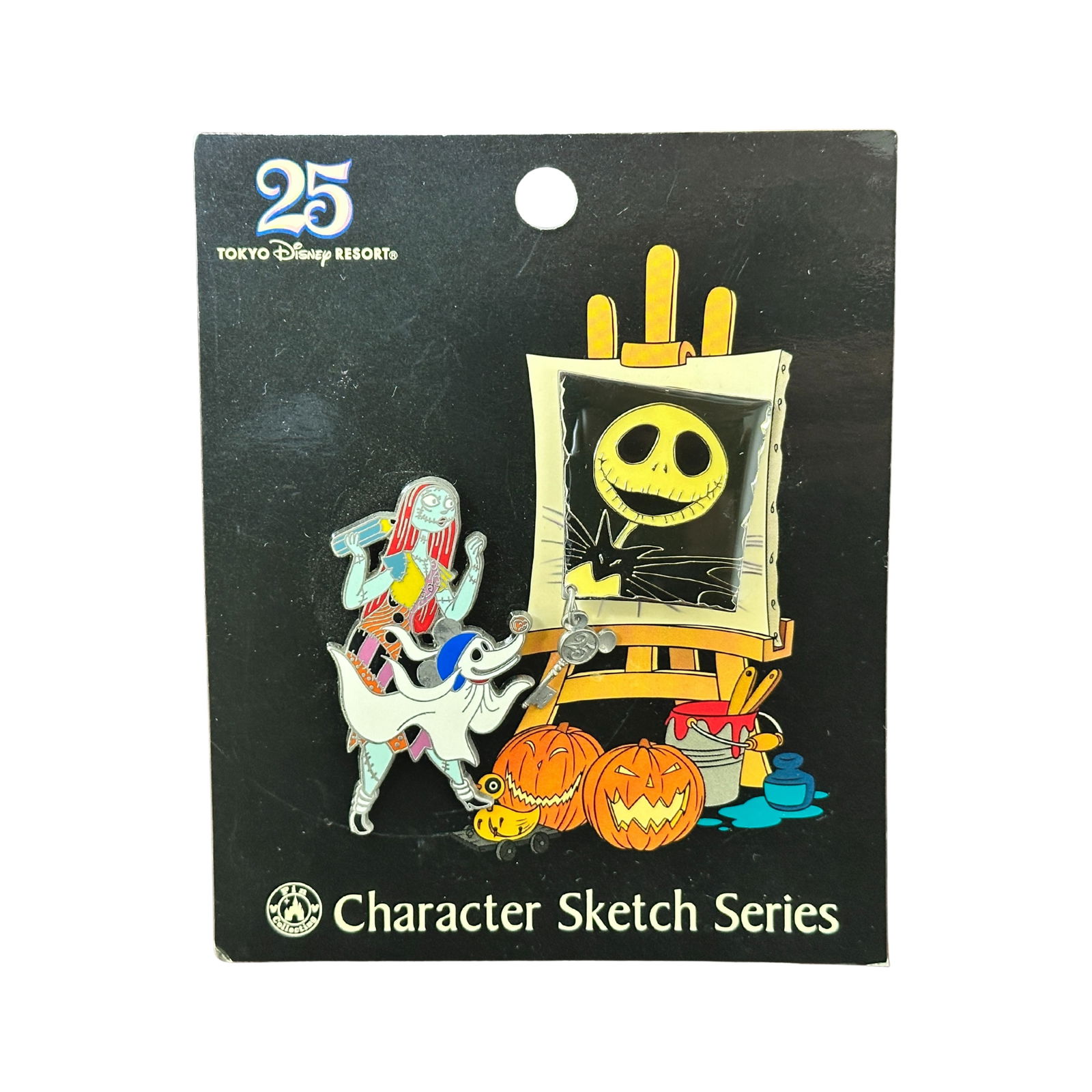 Disney TDR 25th Anniversary Character Sketch Series Sally, Zero, & Jack Skellington Pin Set Of 2 (1 of 2)