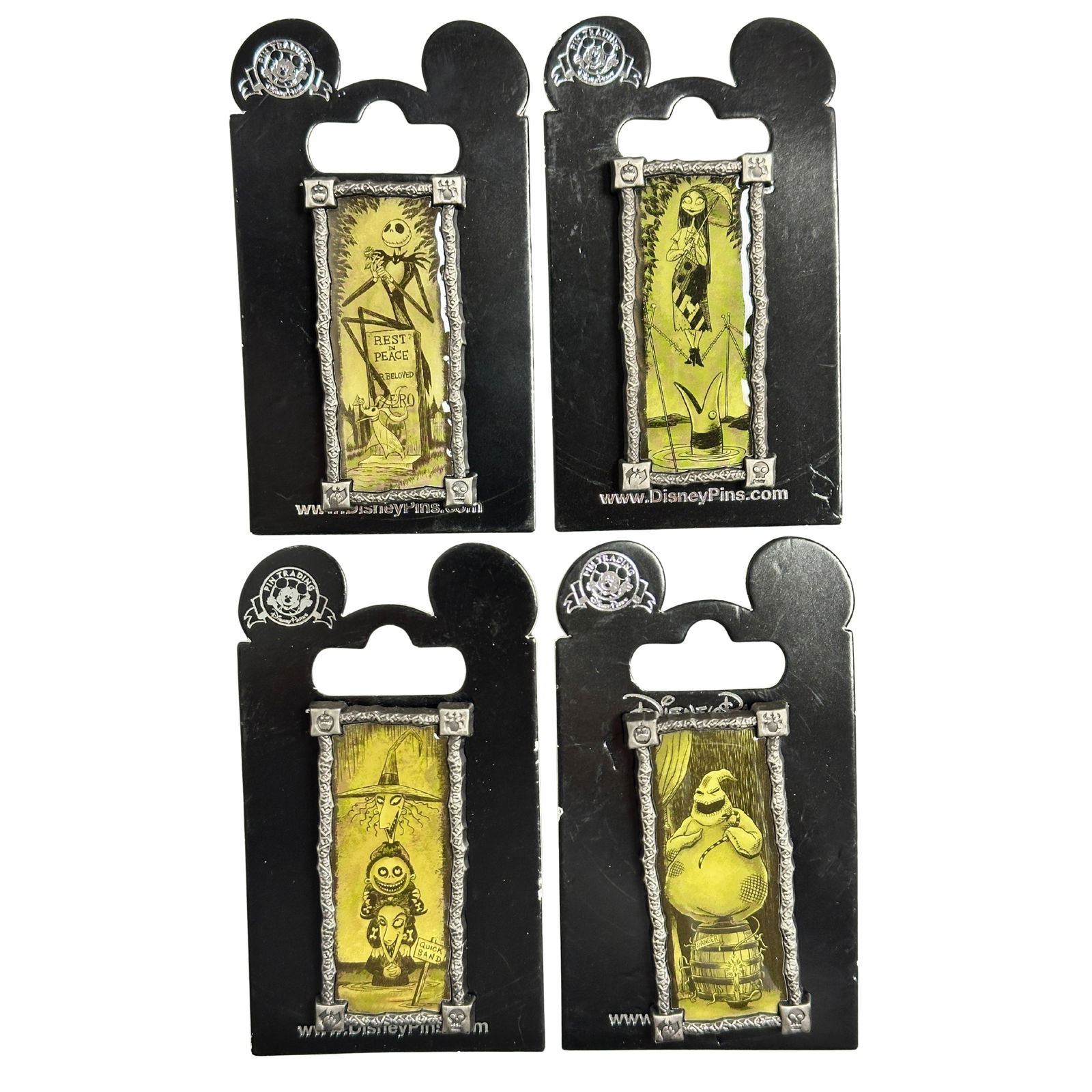 Disney WDW Haunted Mansion Nightmare Before Christmas Stretching Portrait Pin Lot Of 4 (1 of 2)