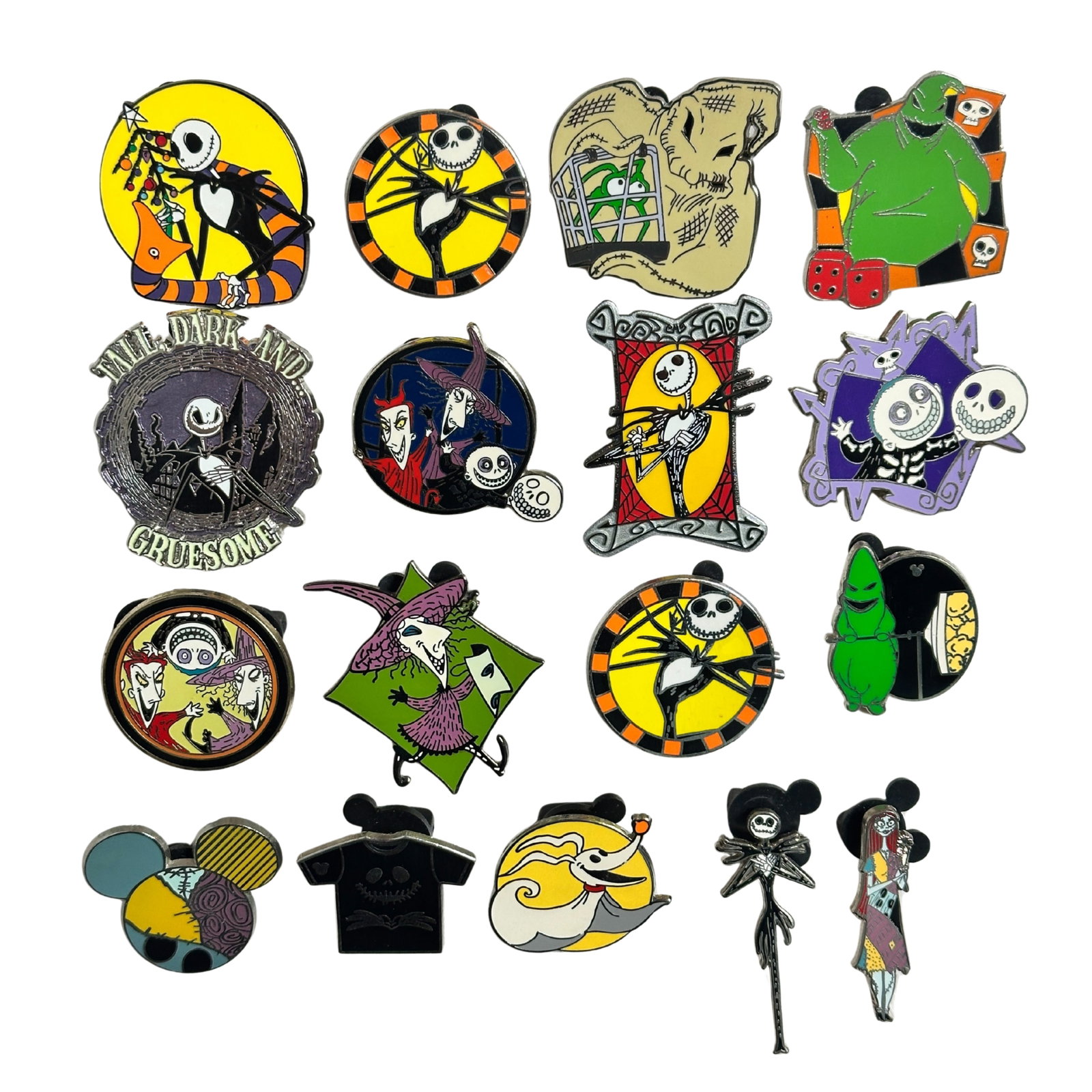 Disney WDW Assorted Nightmare Before Christmas Pin Lot Of 17: Disney WDW Assorted Nightmare Before Christmas Pin Lot Of 17. These feature Jack Skellington, Sally, Lock, Shock, Barrel, Oogie Boogie. *****FREE SHIPPING********SELECT BUYER ARRANGED SHIPPING AT CHEC