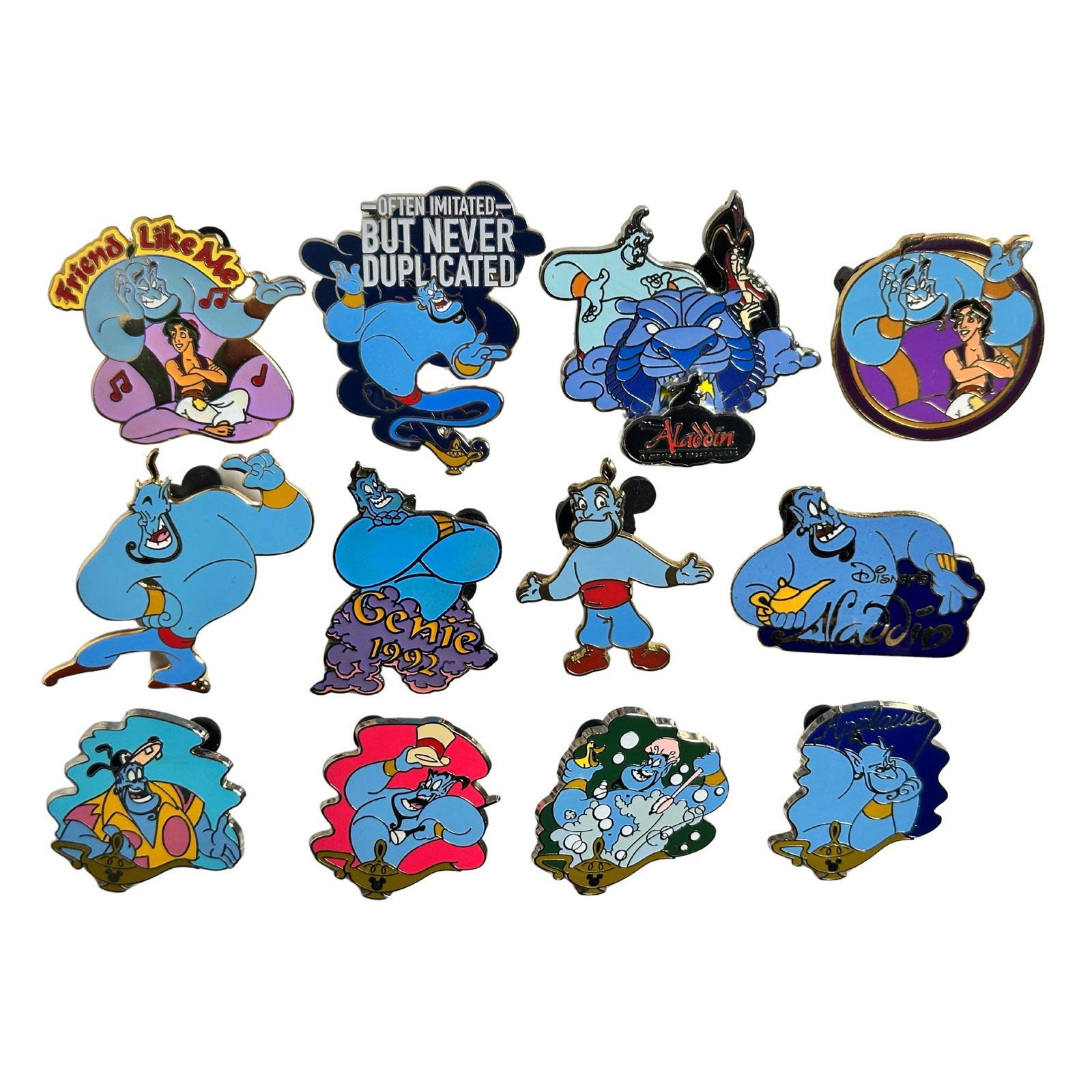 Disney WDW Aladdin Assorted Genie Pin Lot Of 12 (1 of 2)