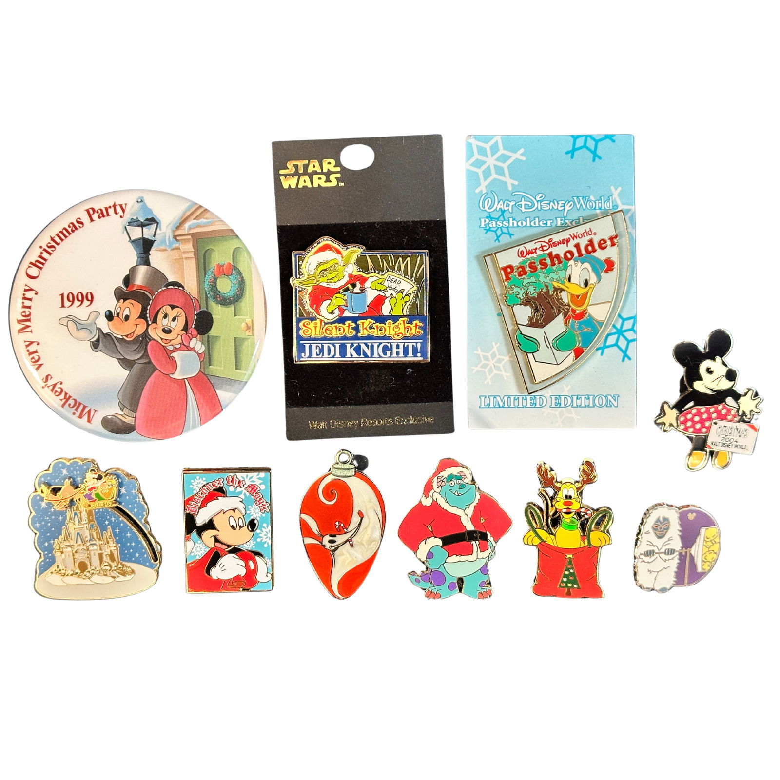 Disney WDW Mickey & Friends Holiday Christmas Assorted Pin Lot Of 10 (1 of 2)