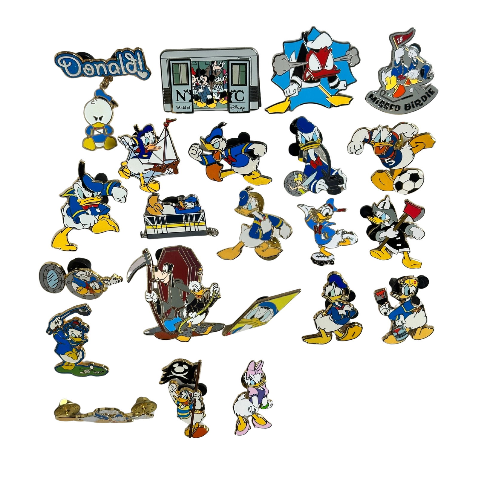 Disney WDW Donald Duck Assorted Pin Lot Of 22 (1 of 2)