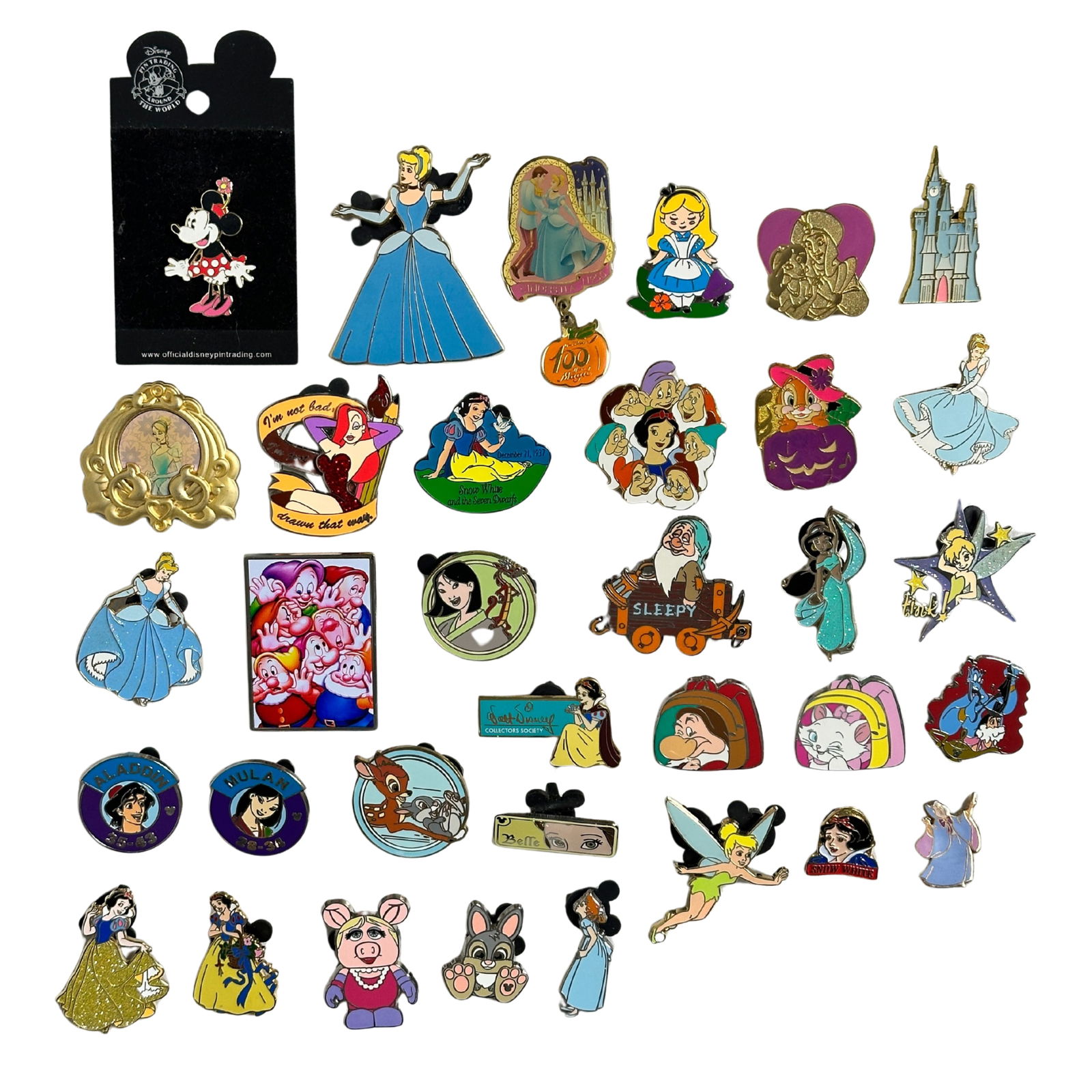 Disney WDW Assorted Princess Pin Lot Of 34 (1 of 2)
