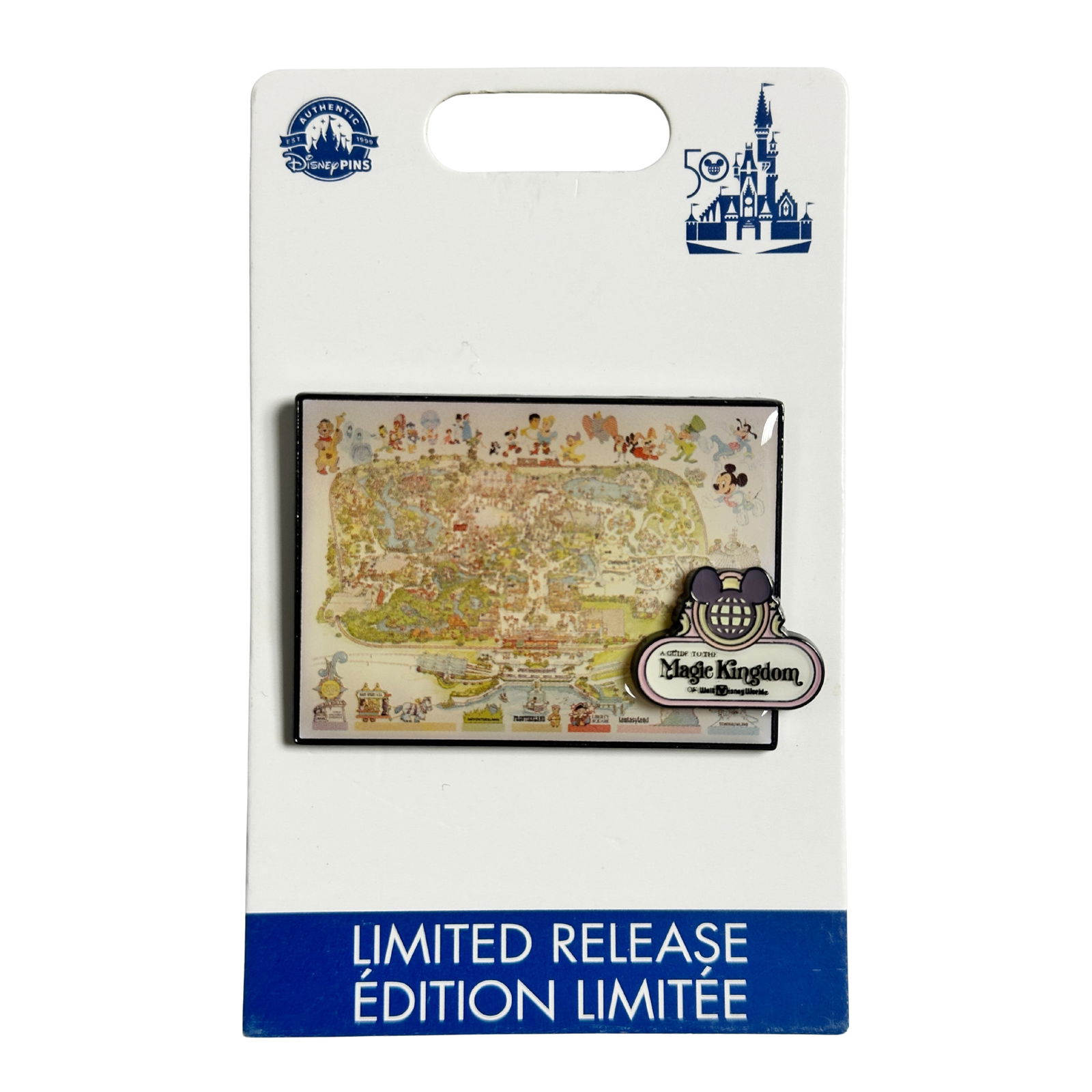 Disney WDW Magic Kingdom Map 50th Anniversary Pin (1 of 2)