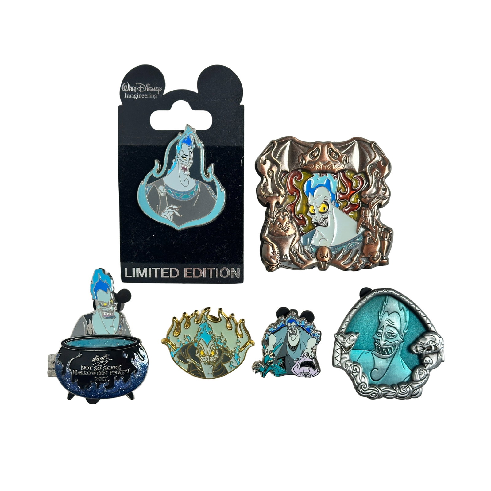 Disney WDW Hercules Hades Pin Lot Of 6: Disney WDW Hercules Hades Pin Lot Of 6. These pins feature different depictions of Hades.*****FREE SHIPPING********SELECT BUYER ARRANGED SHIPPING AT CHECKOUT*****