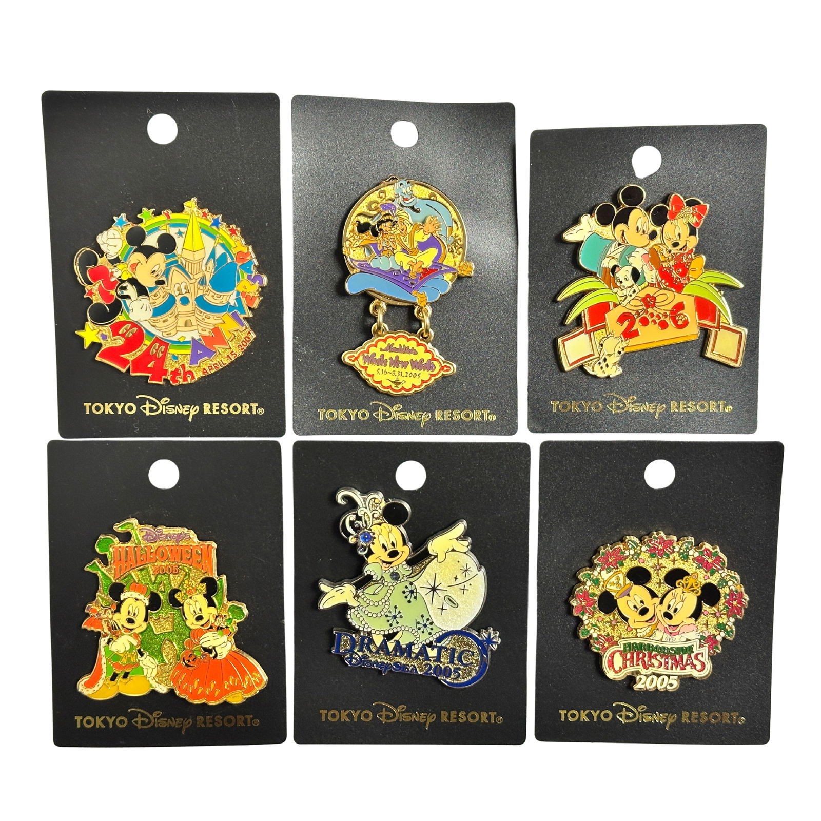 Disney TDR Mickey & Minnie Assorted Celebration Pin Lot Of 6 (1 of 2)