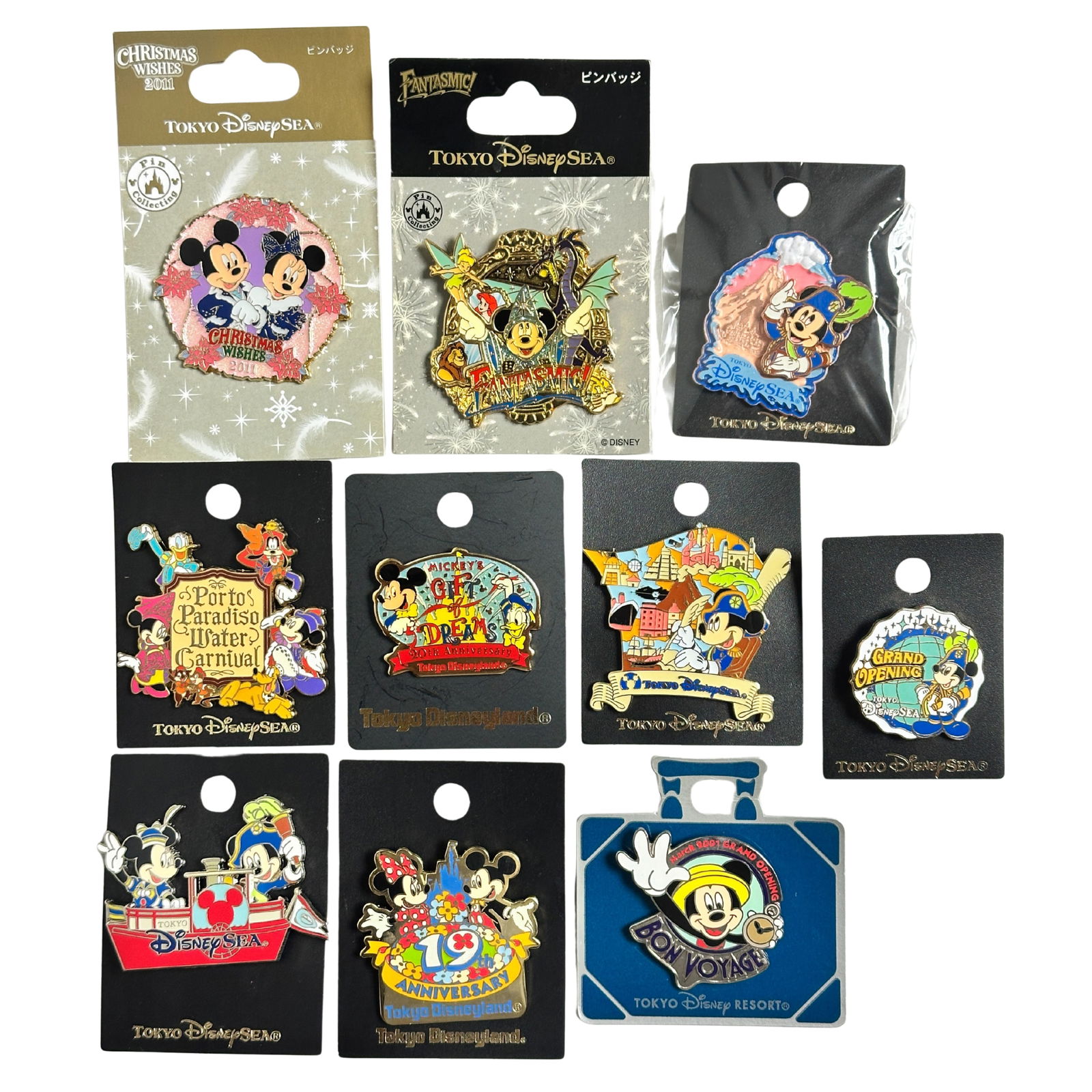 Disney TDR Mickey & Friends Assorted Celebration Pin Lot Of 10 (1 of 2)