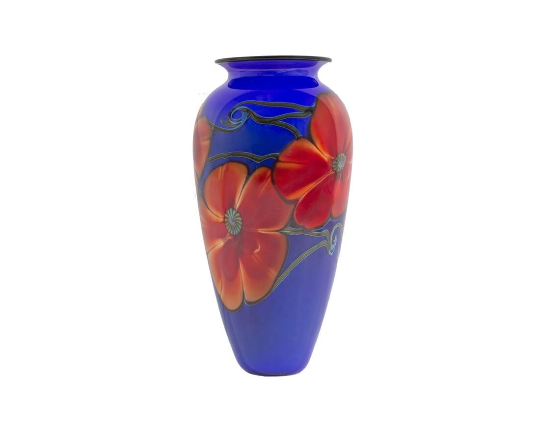 Richard Satava Signed Art Glass Vase (1 of 4)