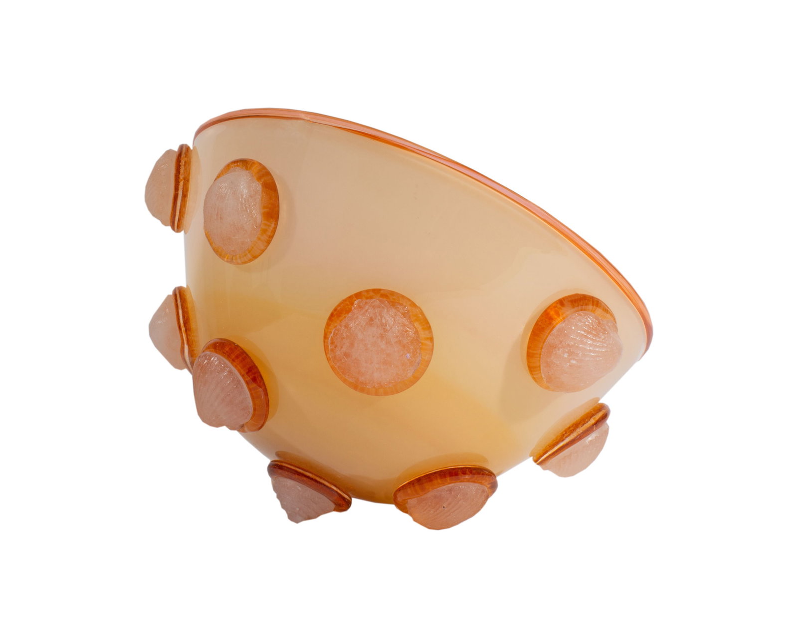 Daniel Gaumer Art Glass Bowl with Shells (1 of 6)