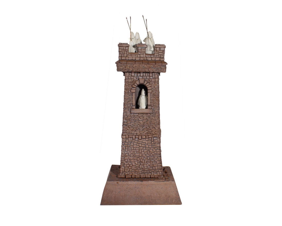 Gerald G. Boyce Signed 1990 Ceramic Sculpture of a Tower (1 of 5)