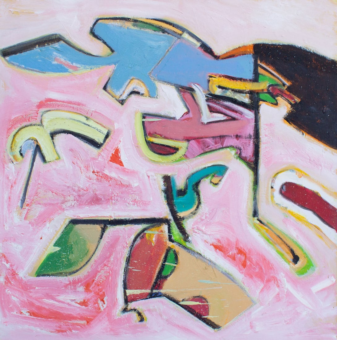 James L. Bruch Abstract Oil on Canvas Painting (1 of 3)