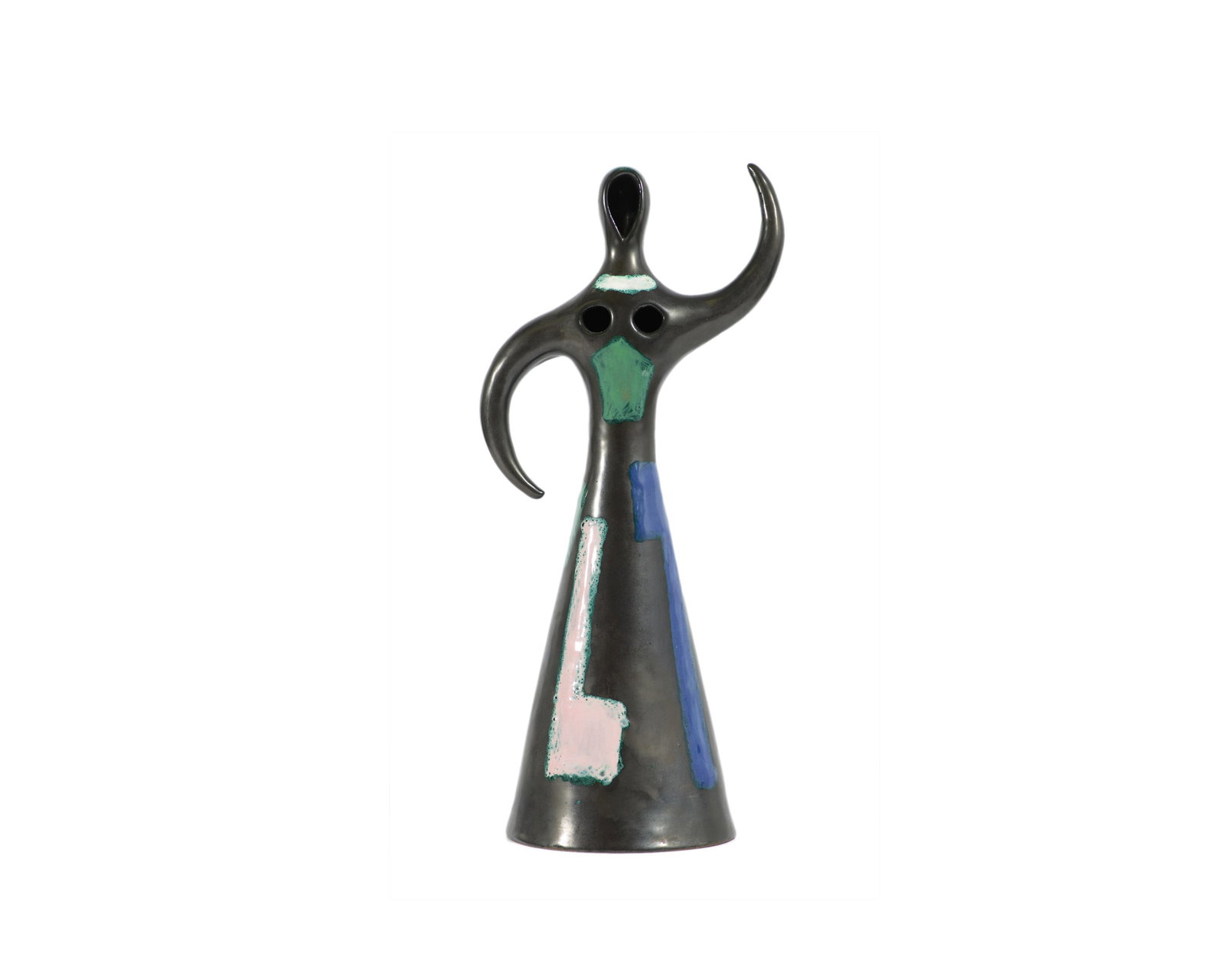 Il Cardo d'Oro Raymor Italian Ceramic Female Figure: Mid-century ceramic female figure by II Cardo d'Oro for Raymor. Made in Italy. The interior underside of the figure is marked with the II Cardo d'Oro maker's mark as well as "Italy Raymor 4/219". Meas