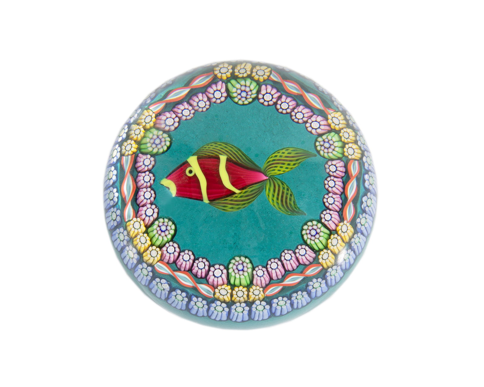 Perthshire Paperweight Scotland Art Glass Fish Millefiori Paperweight (1 of 6)