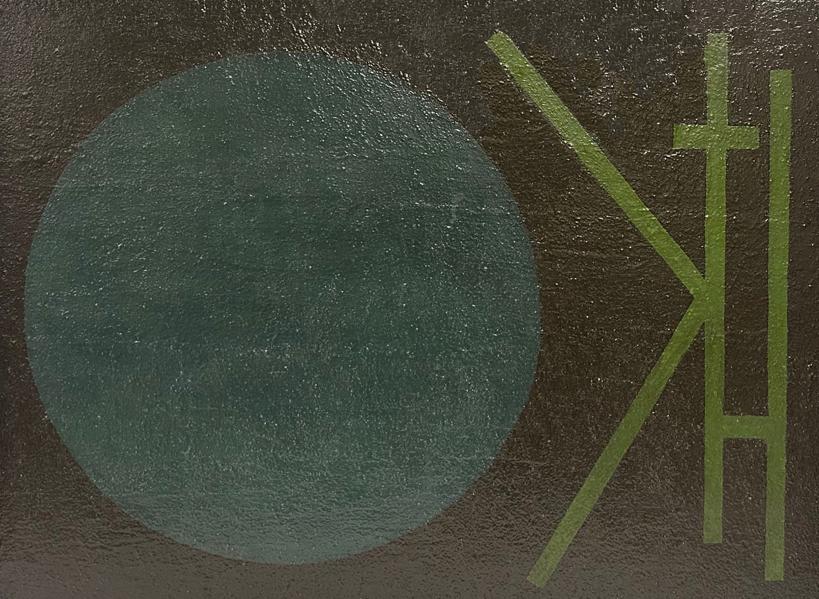 Mid-20th Century Abstract Oil on Board Painting (1 of 3)