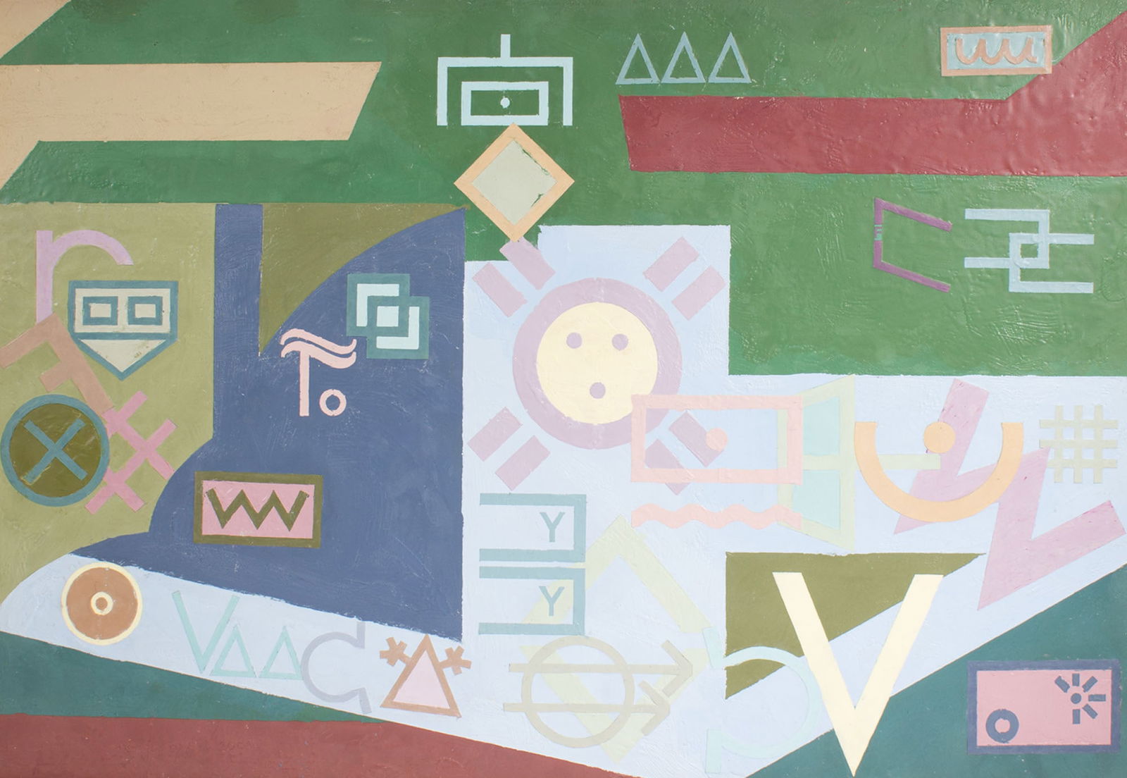 Robert Appel “Hobo Signs" Encaustic and Oil Painting (1 of 5)