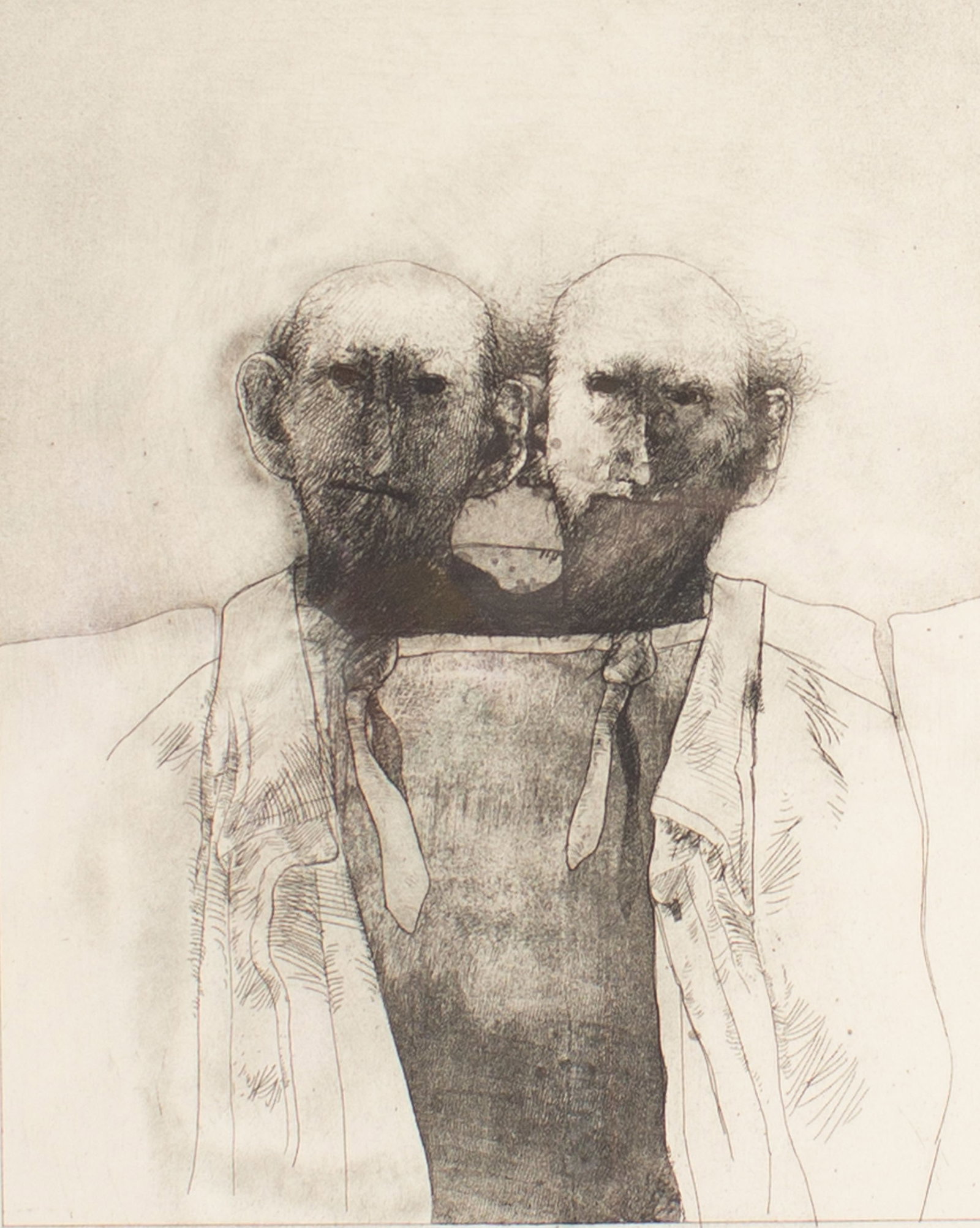 Robert E. Marx 1975 "Mr. Black Bud Press" Etching (1 of 5)