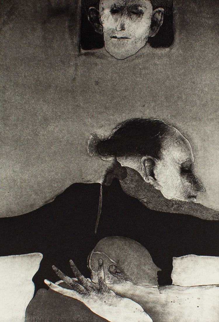 Robert Marx 1978 "The Anonymous Child" Intaglio Print (1 of 5)