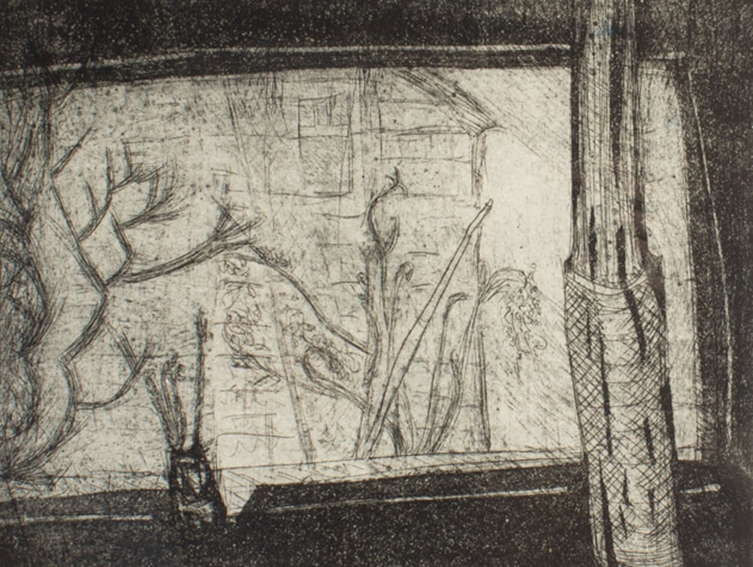 Arnold Shives 1974 “Stovepipe" Limited Edition Abstract Etching (1 of 4)