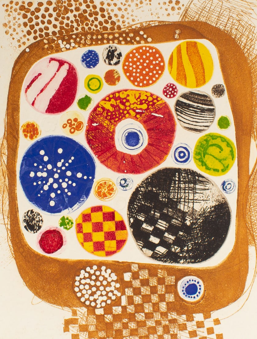 Sheila Bonser 1980 "Baroque Ensemble #1" Aquatint Print (1 of 5)