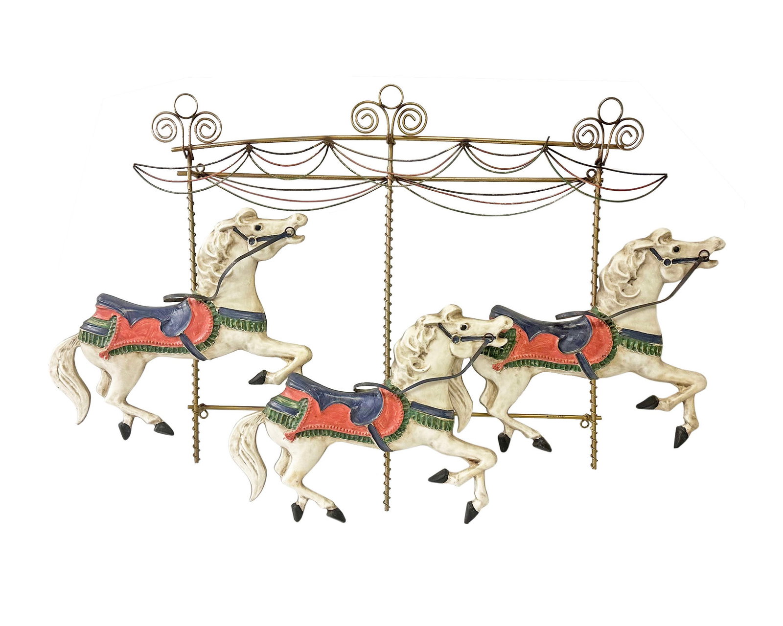 Curtis Jere 1987 Carousel Metal Wall Sculpture (1 of 4)