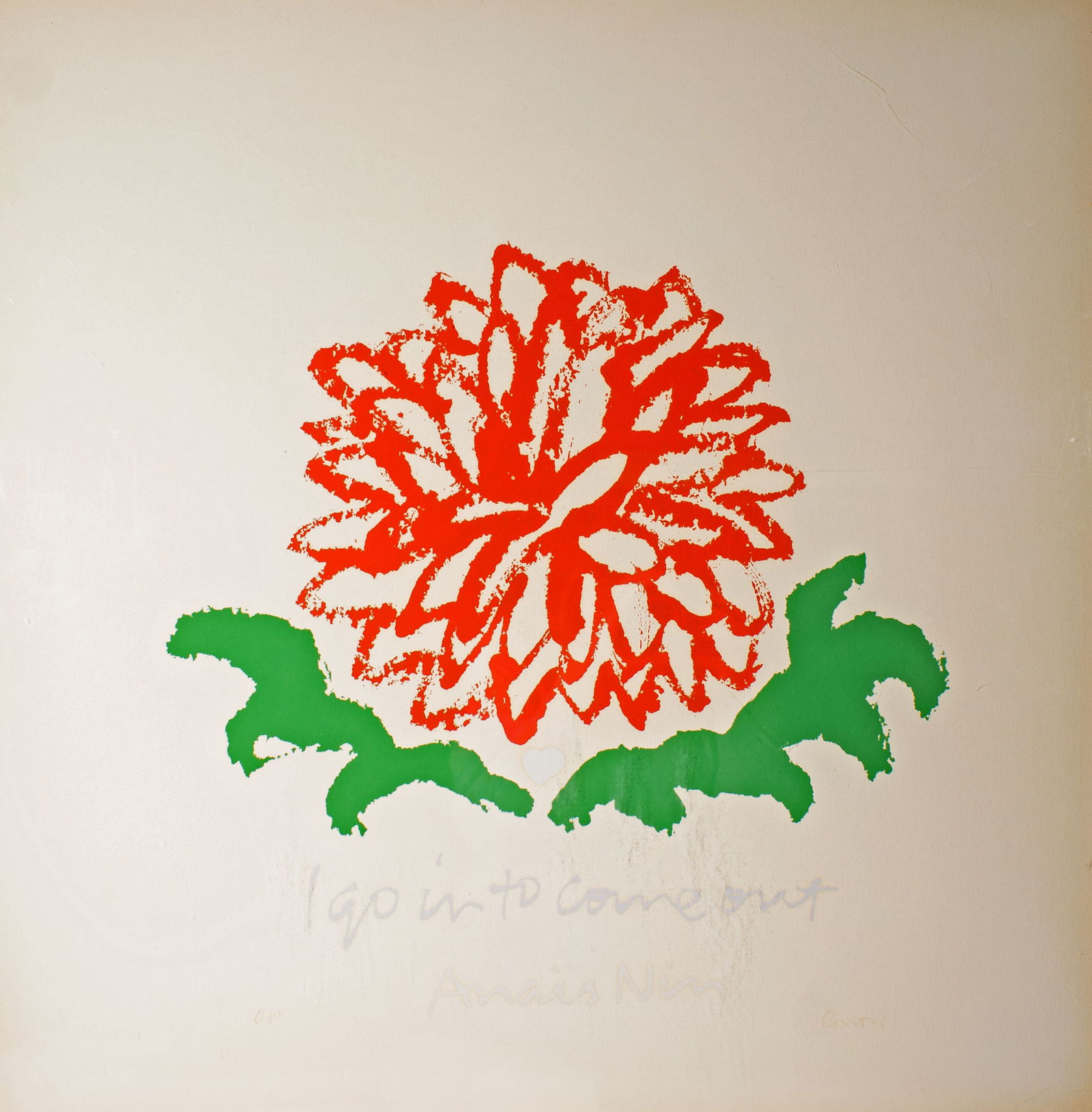 Corita Kent (Sister Mary Corita) 1978 "for anais" Screen Print (1 of 5)