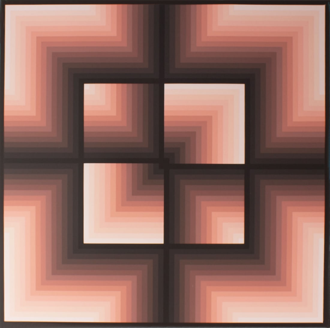 Jurgen Peters 1982 Signed “Window Motif" Op Art Serigraph (1 of 8)