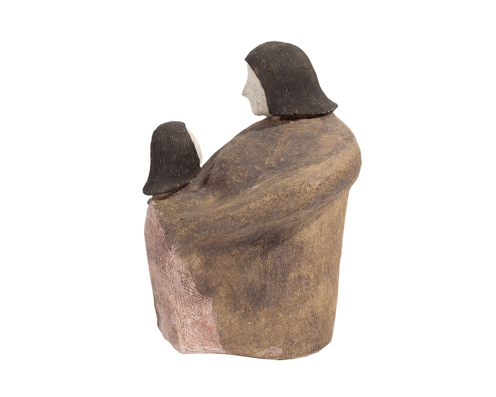 Gordon Martz Ceramic Sculpture of Two Figures: Original studio pottery ceramic sculpture of two figures embracing by Indiana artist Gordon Martz (1924-2015). Signed "Martz" to the underside. Provenance: Purchased directly from the