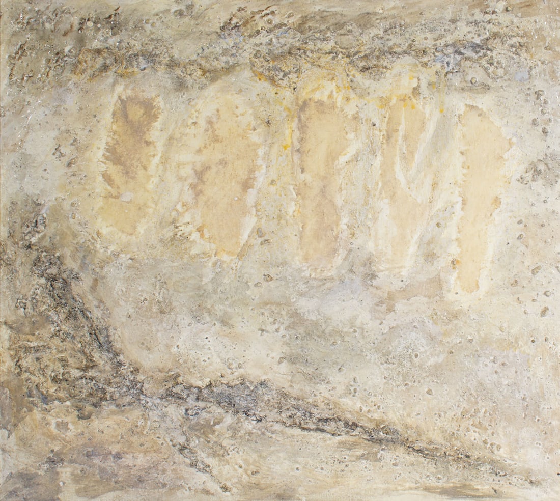 Barbara DeMasie 1970 Abstract Mixed Media Painting on Canvas (1 of 8)