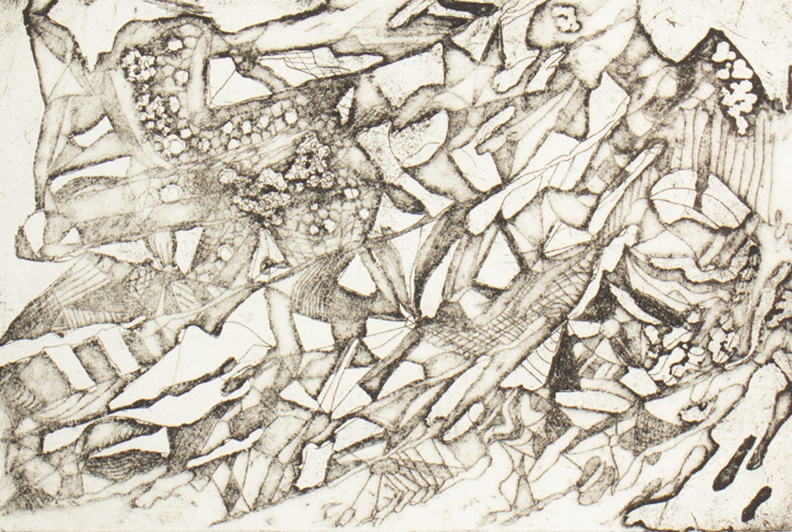 Mae Alice Engron “Flight" Abstract Etching (1 of 5)