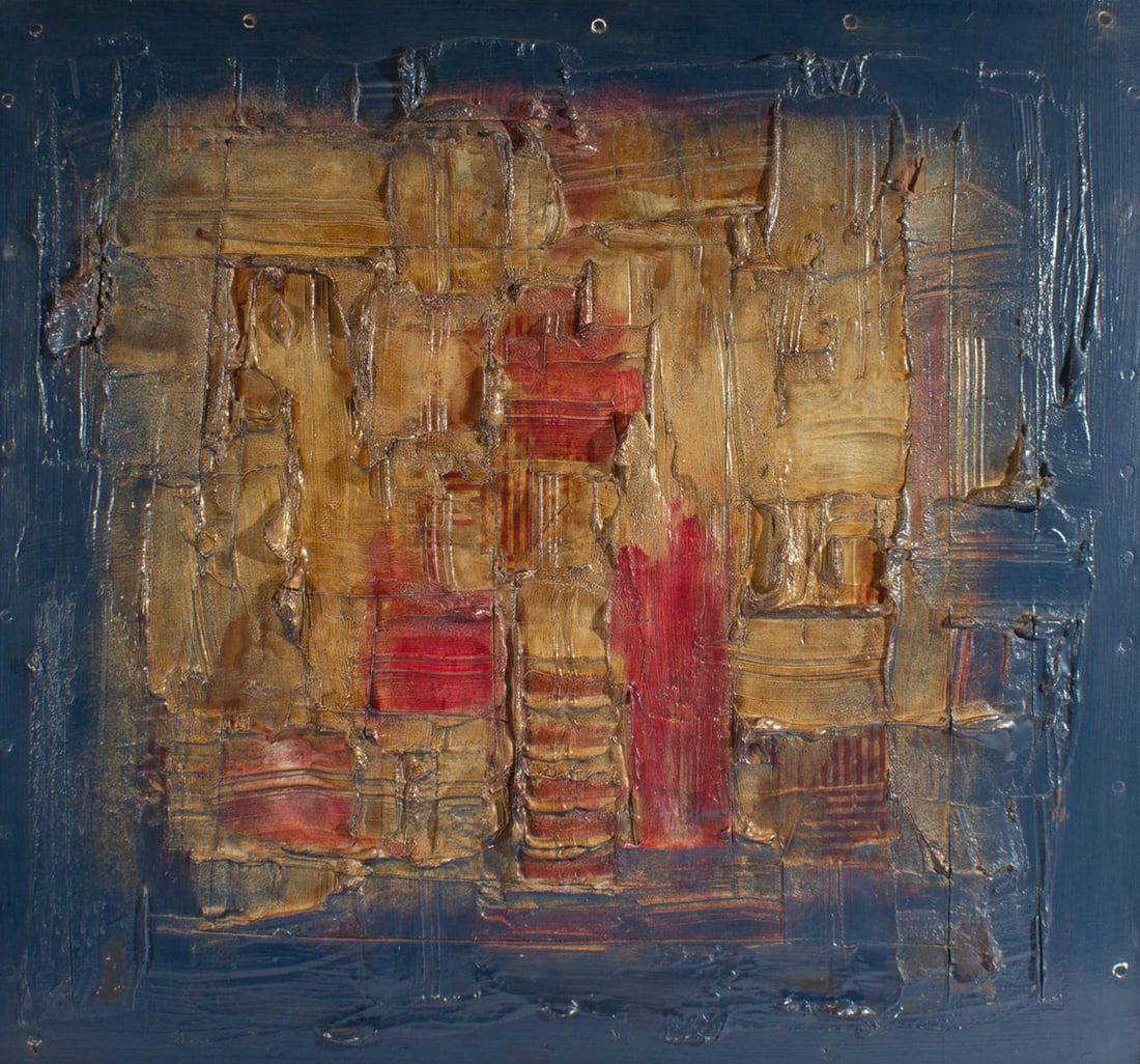 Harry Bouras 1961 “Lesser Aspect II" Mixed Media Painting (1 of 10)