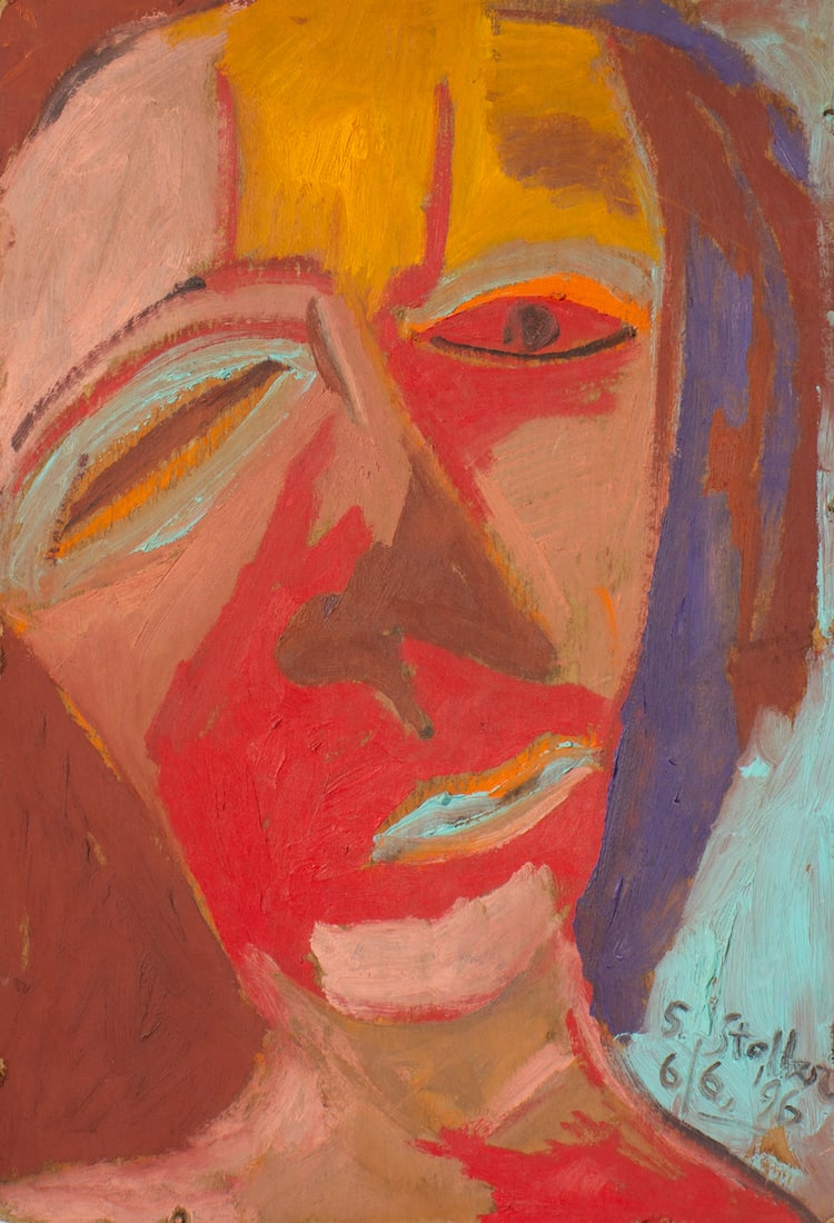 Stephen Stoller 1996 Abstract Oil on Board Painting (1 of 4)