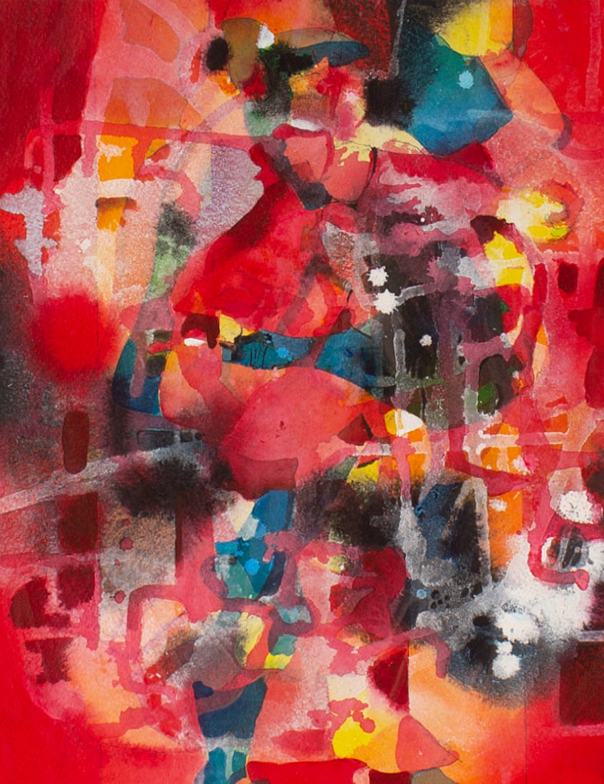 George Coggeshall Abstract Watercolor Painting (1 of 3)