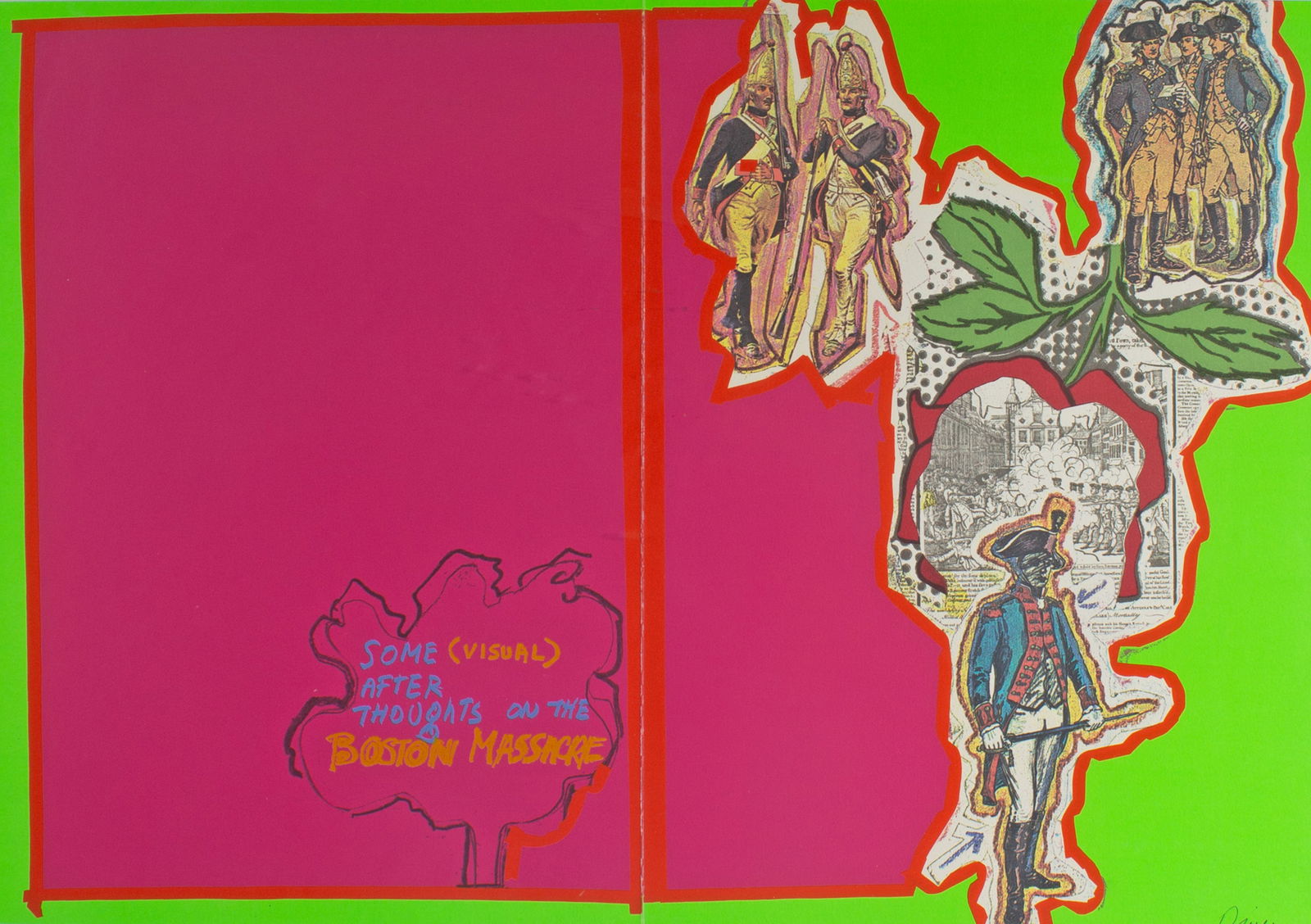 Larry Rivers Signed 1970 “Some (Visual) Afterthoughts on the Boston Massacre" Screen Print (1 of 9)