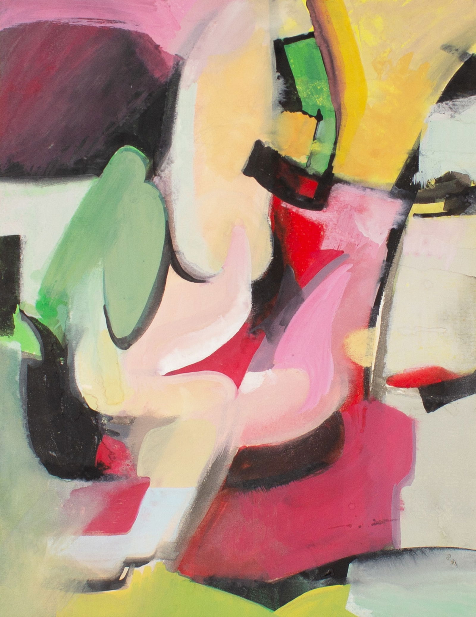 George Coggeshall Abstract Gouache Painting (1 of 4)