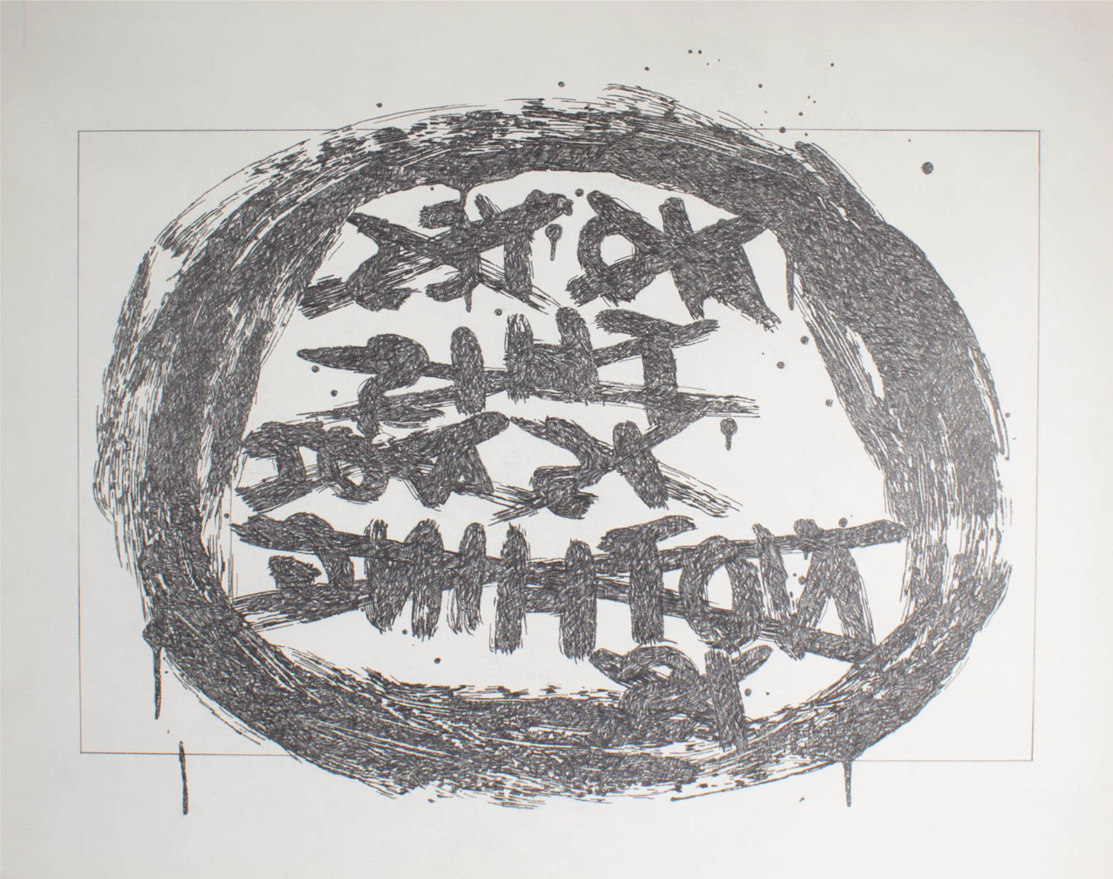 James Spencer Russell "No Yes This is Not Nothing Is" Graphite Drawing (1 of 6)