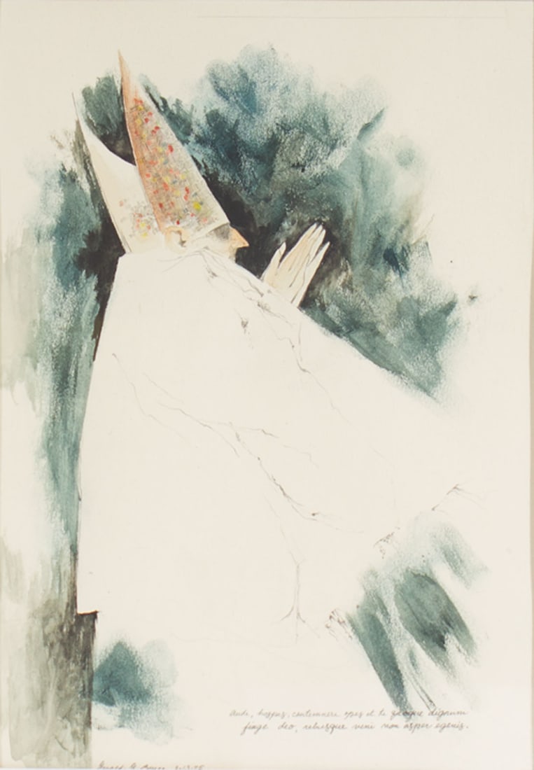 Gerald G. Boyce 1975 Watercolor and Graphite Painting (1 of 8)