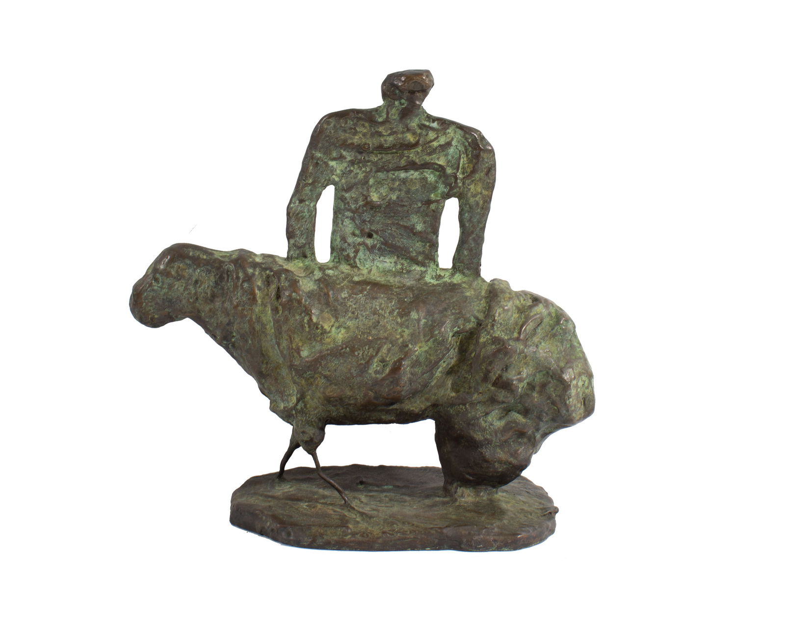 ShanZuo and DaHuang Zhou 1992 Limited Edition Abstract Bronze Sculpture (1 of 7)