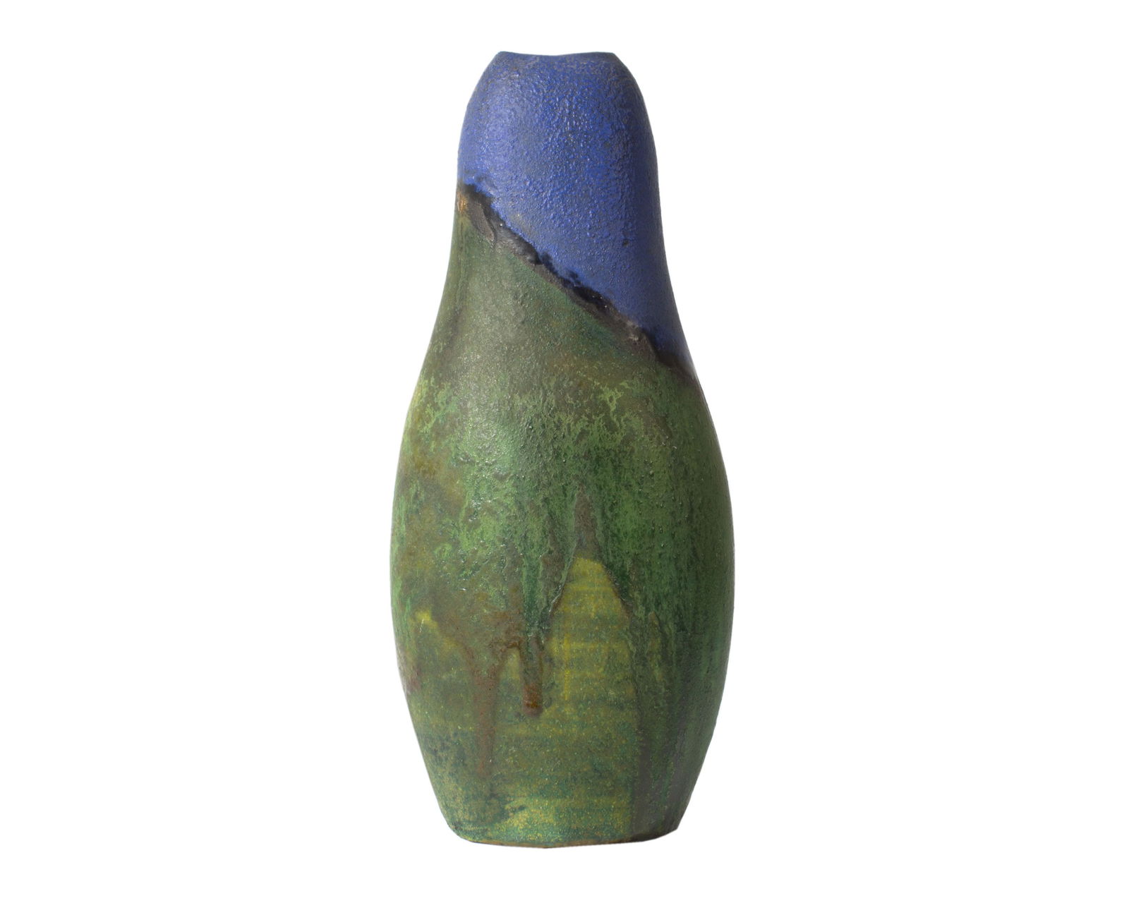 Marcello Fantoni Raymor Italian Ceramic Blue and Green Vase (1 of 5)