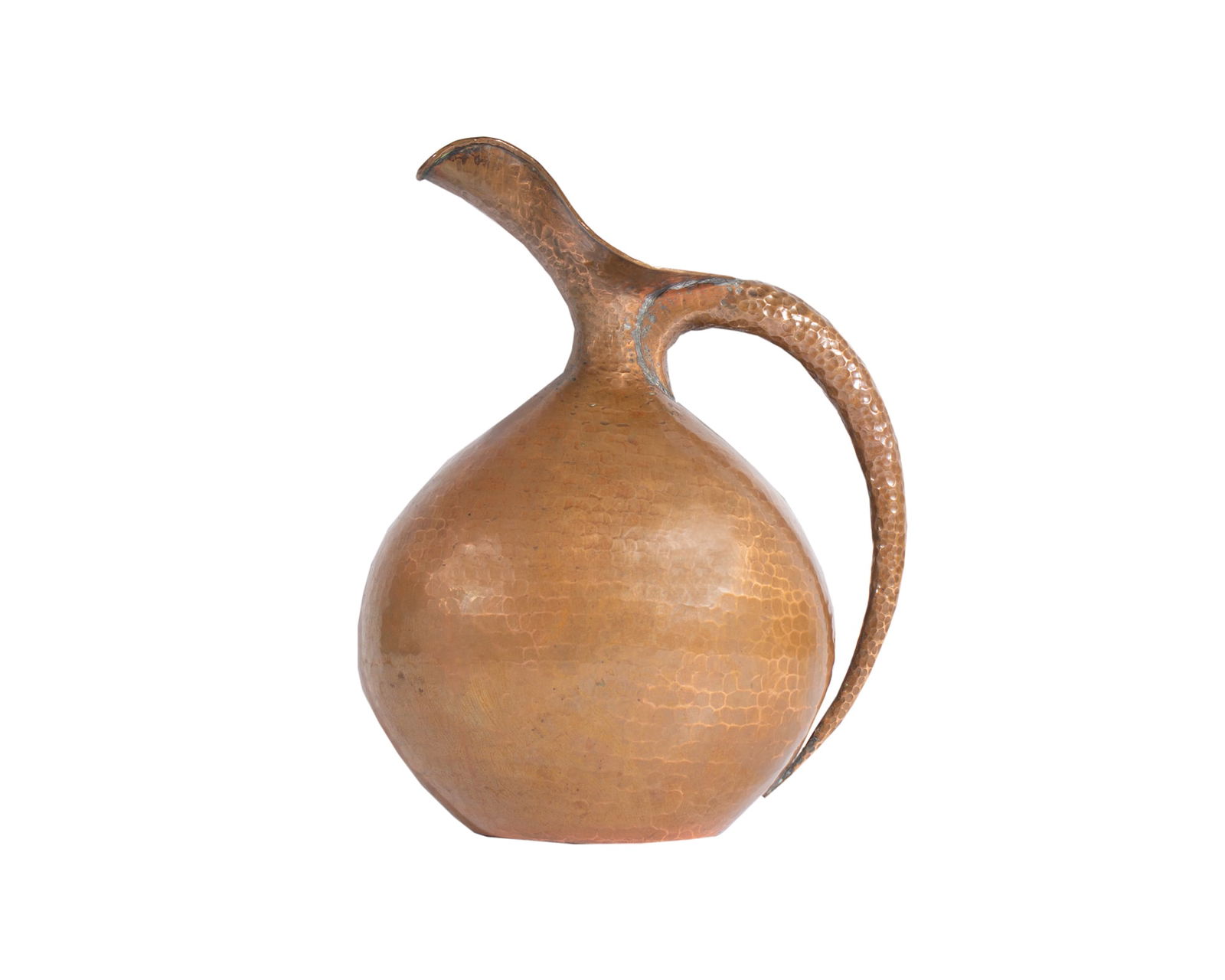 Egidio Casagrande Italian Hammered Copper Pitcher Ewer (1 of 6)