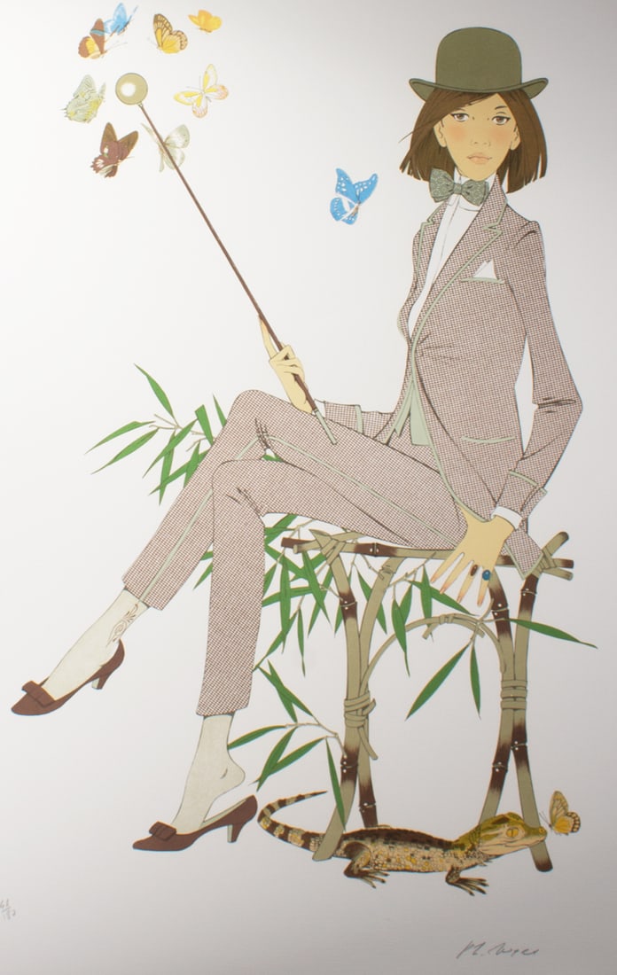 Philippe Noyer 1969 “Les Papillons" Limited Edition Lithograph: 1969 lithograph titled Les Papillons (The Butterflies) by the artist Philippe Henri Noyer (French; 1917-1985). Signed and numbered 58/180 to lower edge. Measurements: 25