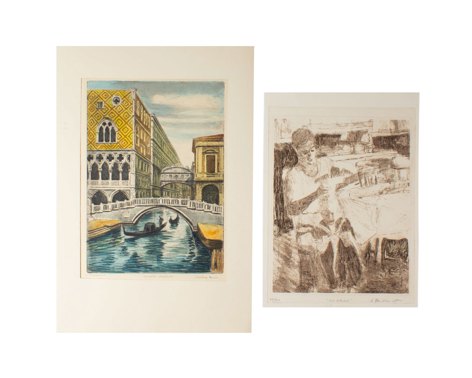 Bela Sziklay and D. Burkhardt Etchings (1 of 5)