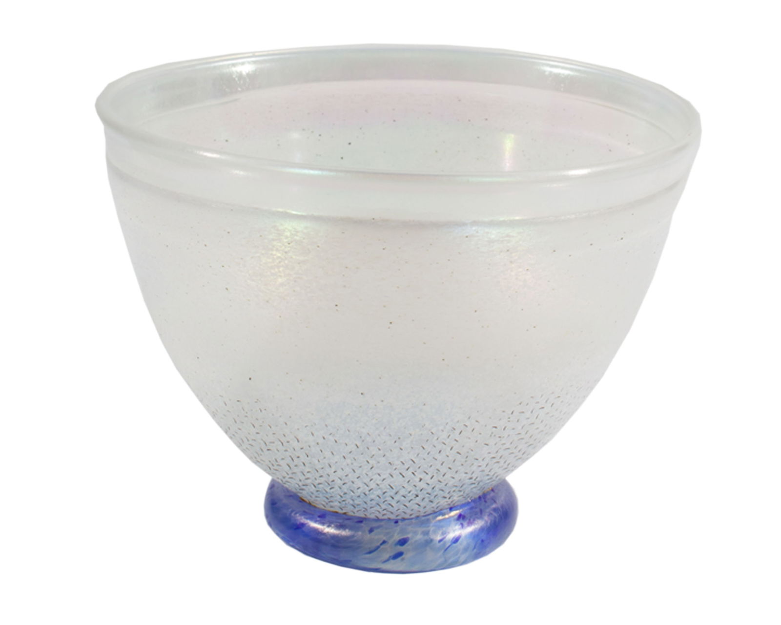 Bertil Vallien Kosta Boda Artist Collection “Network" Glass Bowl: Network glass bowl designed by Bertil Vallien (Swedish; born 1938) for Kosta Boda. Unmarked. Measurements: 4.75" W x 3.5" H x 4.75" D. In house shipping available.