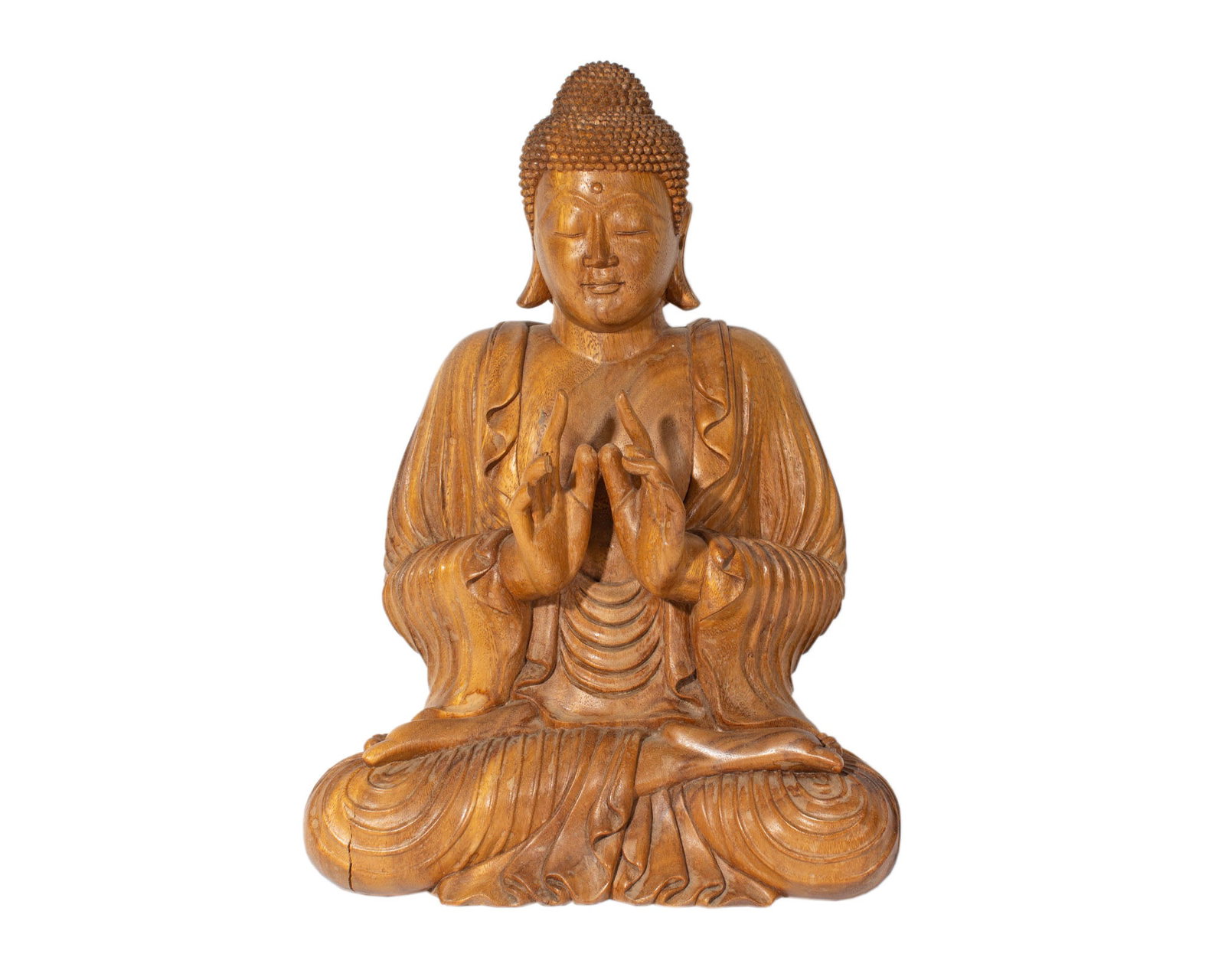 Balinese Carved Wood Buddha Statue (1 of 9)